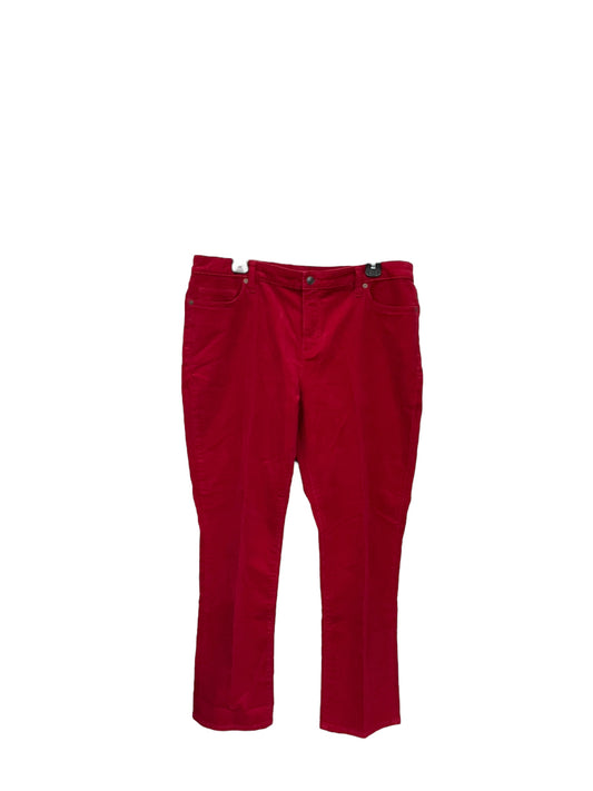 Pants Corduroy By Lands End In Red, Size: 16