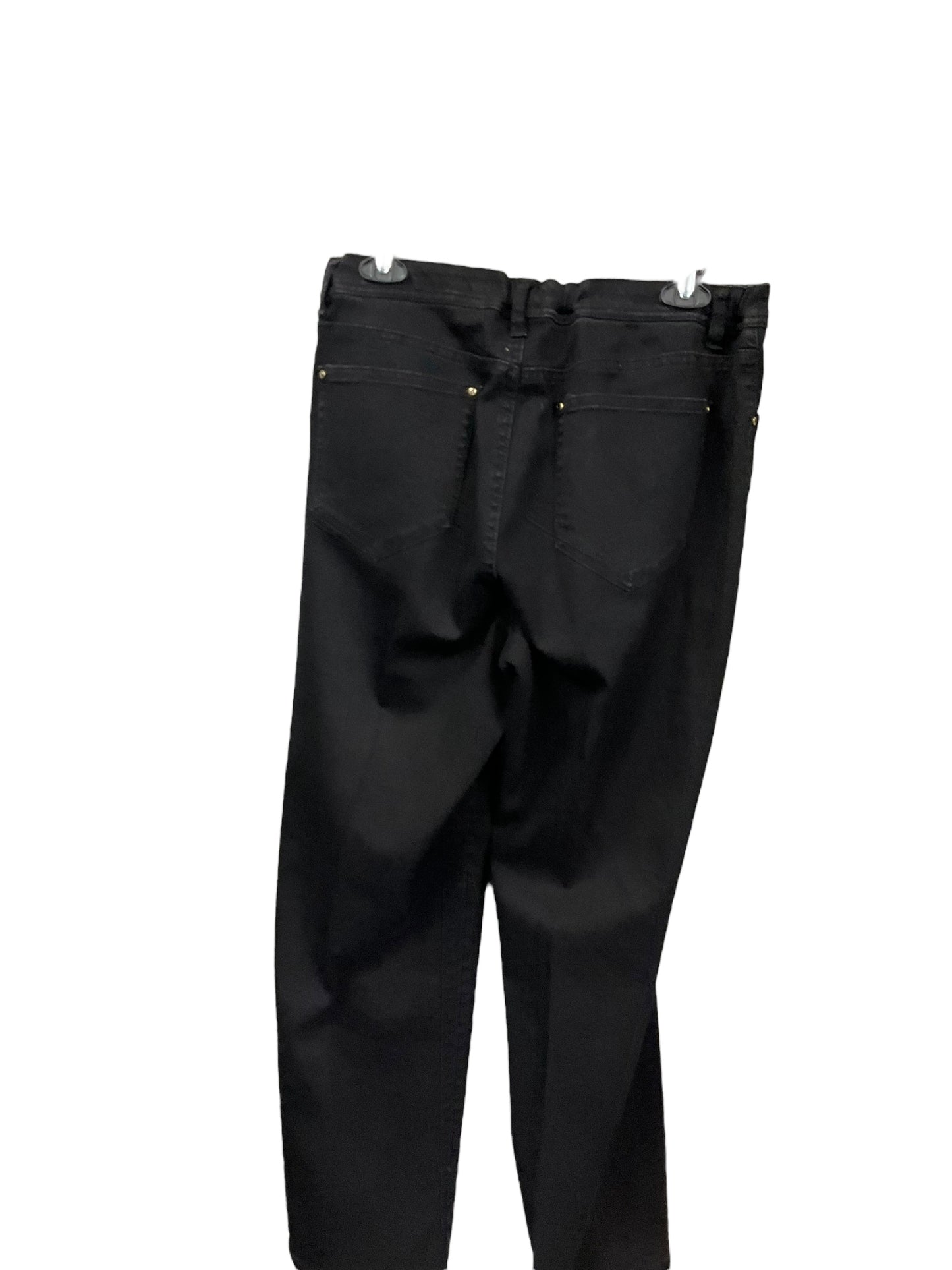 Jeans Straight By Jm Collections In Black Denim, Size: 12