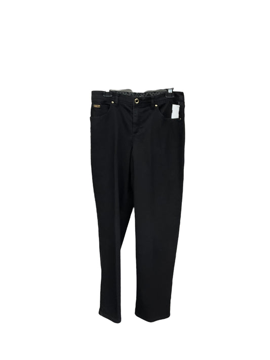 Jeans Straight By Jm Collections In Black Denim, Size: 12