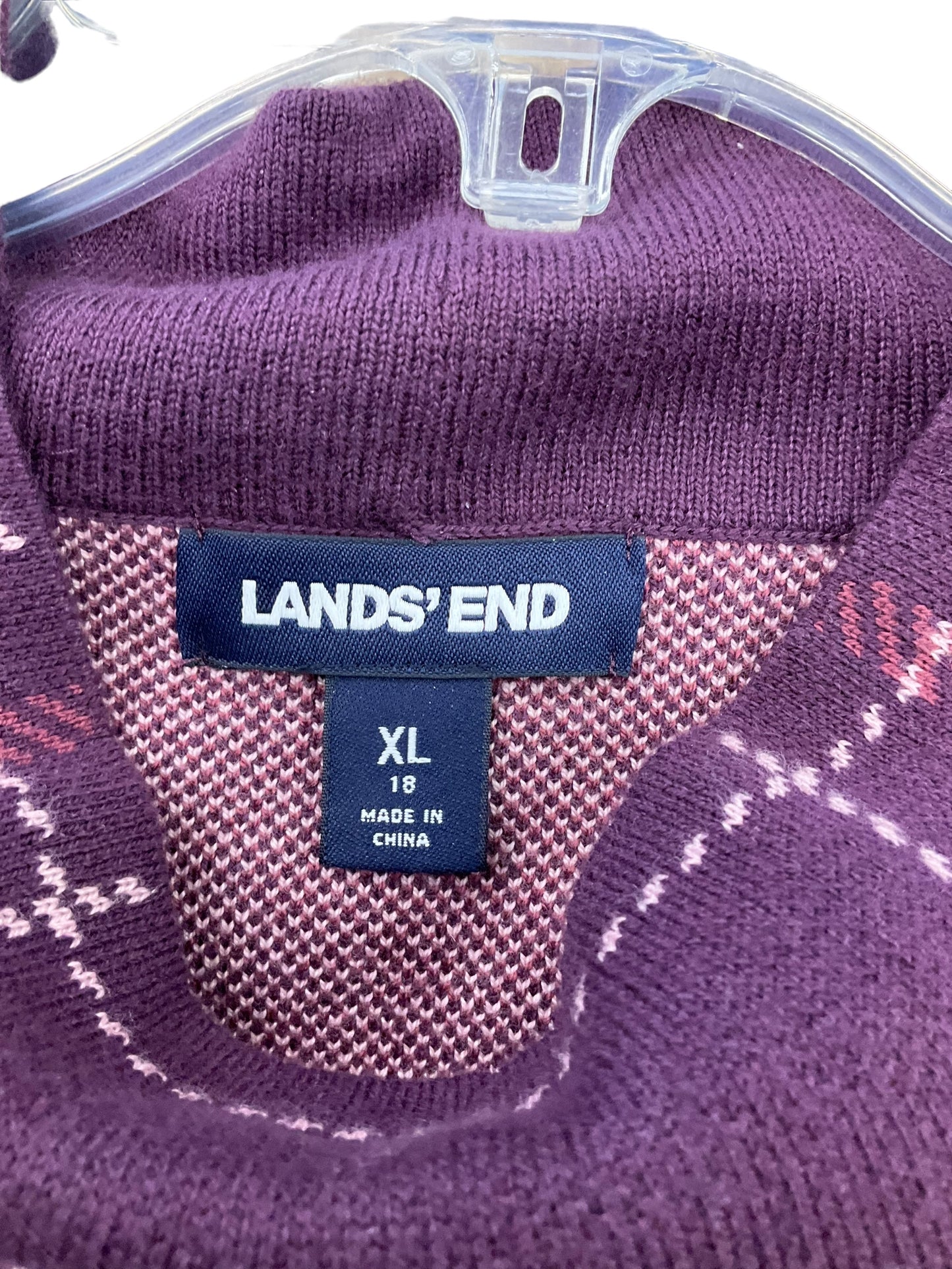 Sweater By Lands End In Purple, Size: Xl