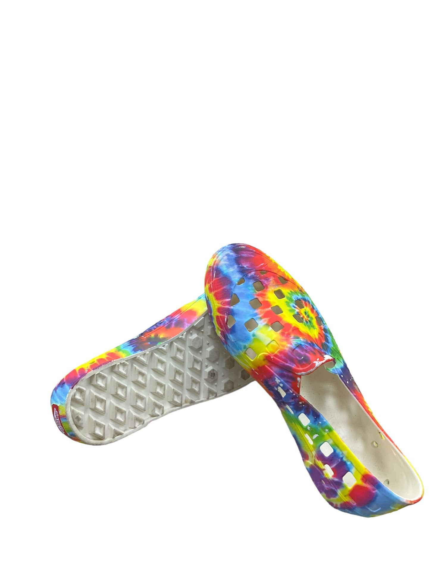 Shoes Flats By Vans In Tie Dye Print, Size: 9