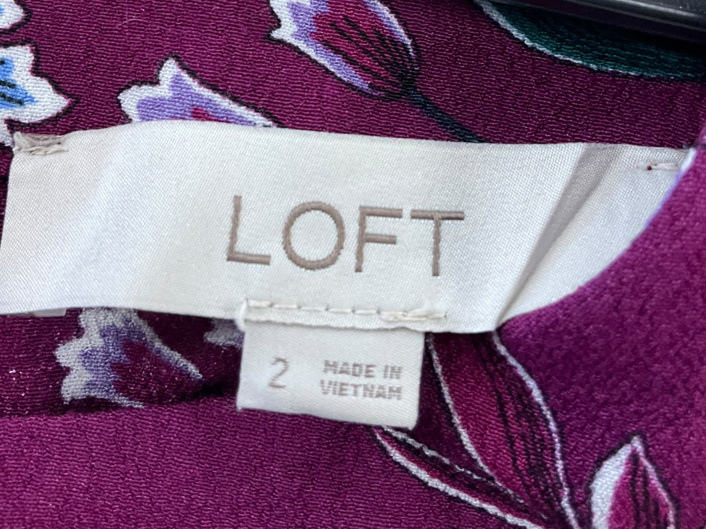 Dress Casual Midi By Loft In Floral Print, Size: Xs