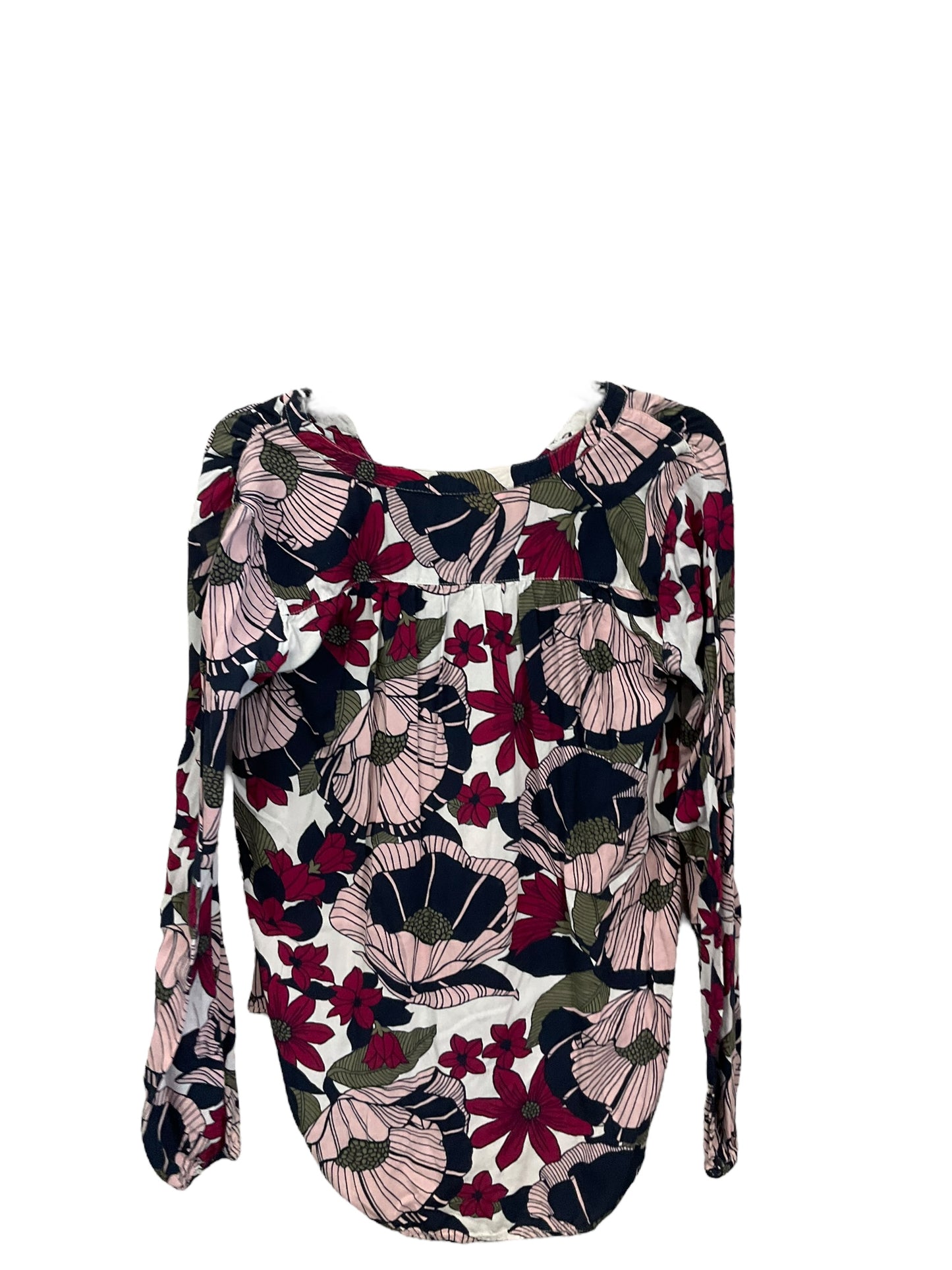 Top Long Sleeve By Loft In Floral Print, Size: S