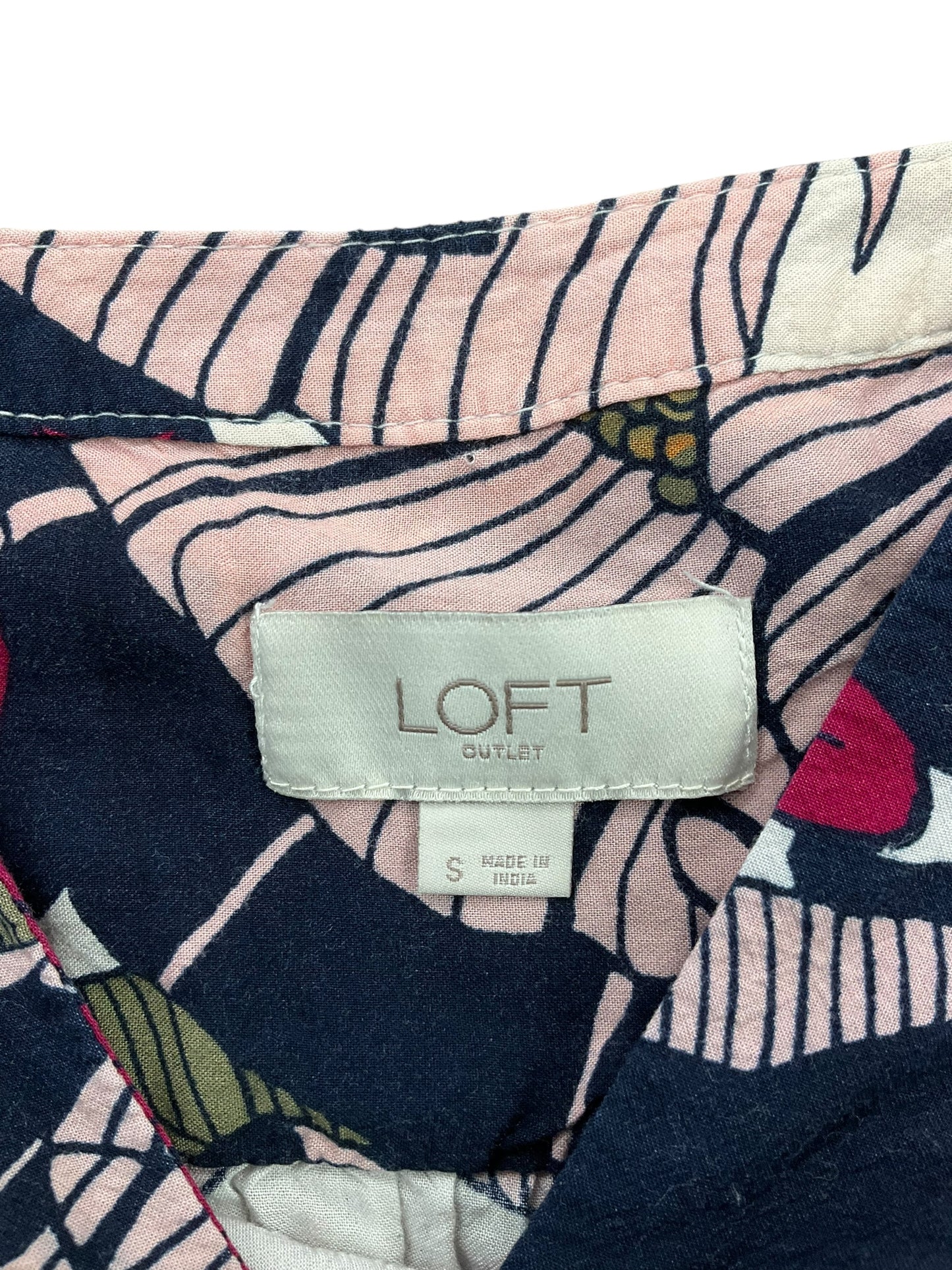 Top Long Sleeve By Loft In Floral Print, Size: S