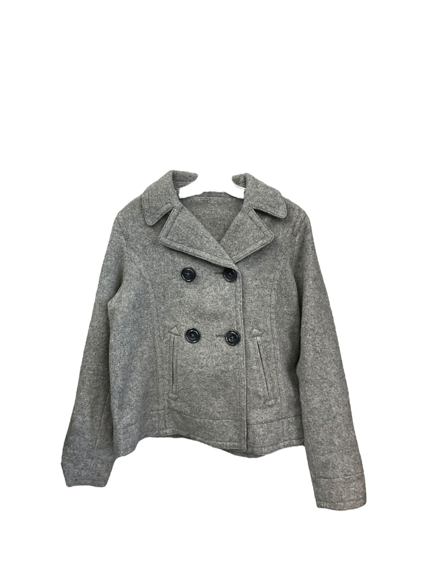 Coat Peacoat By Gap In Grey, Size: L