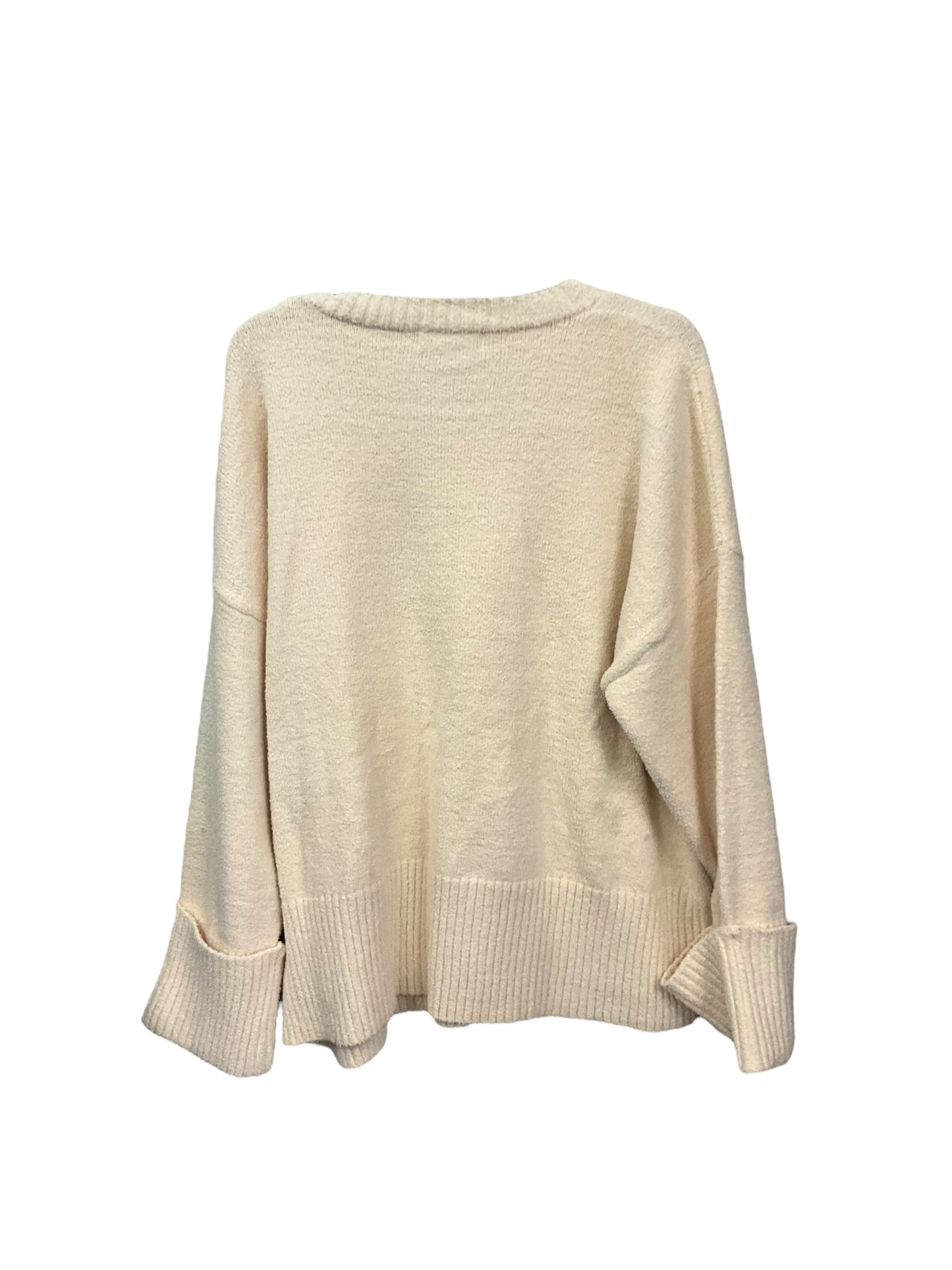 Sweater By Clothes Mentor In Cream, Size: L