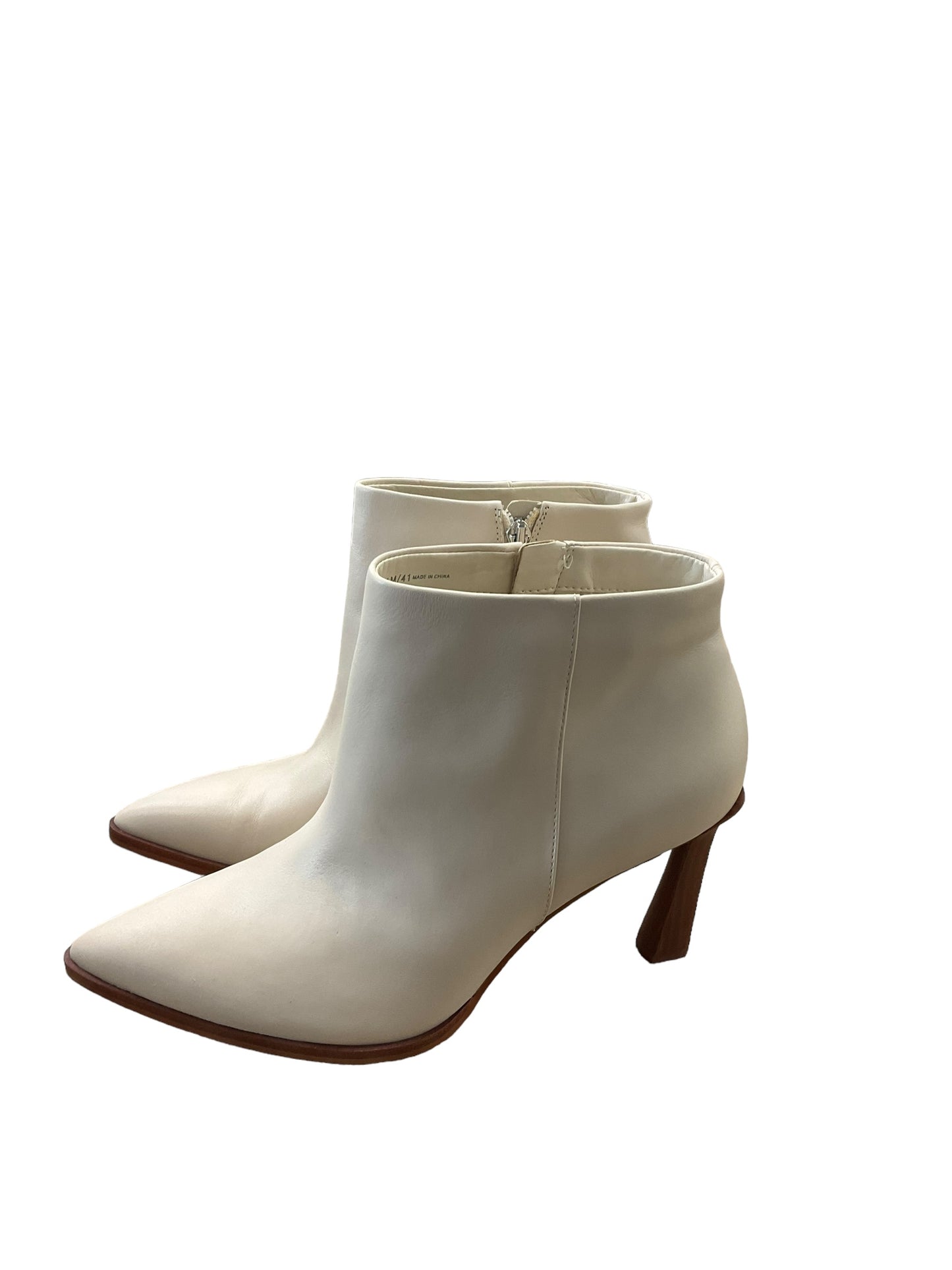 Boots Ankle Heels By Vince Camuto In Brown & White, Size: 9.5