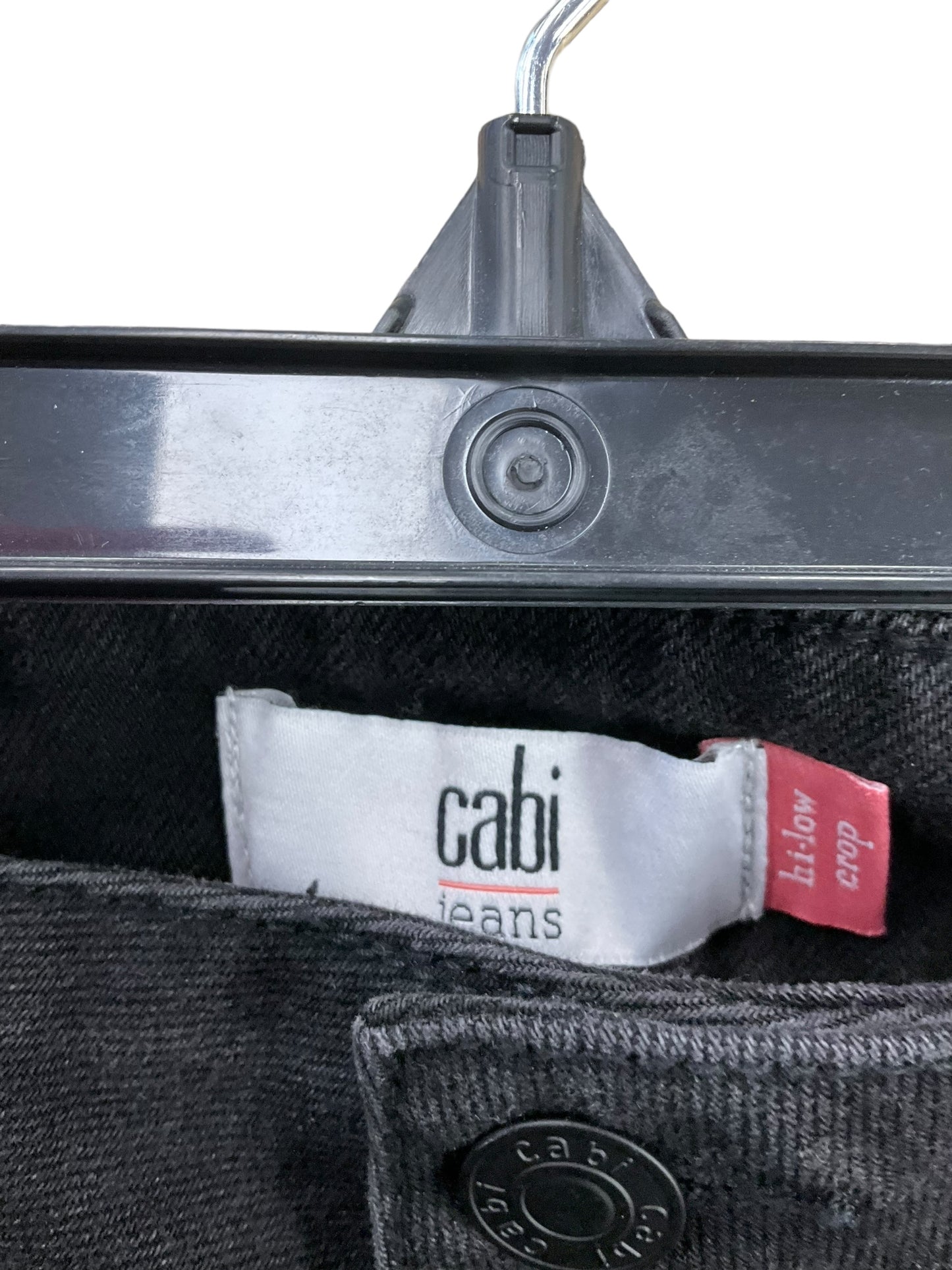 Jeans Cropped By Cabi In Black Denim, Size: 14