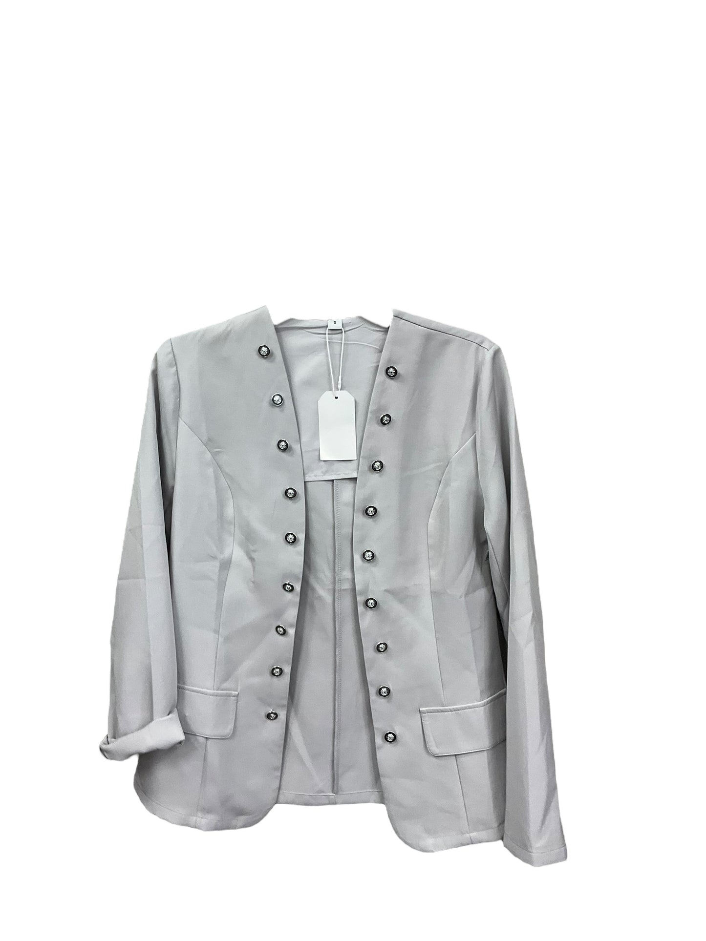 Blazer By Clothes Mentor In Grey, Size: S