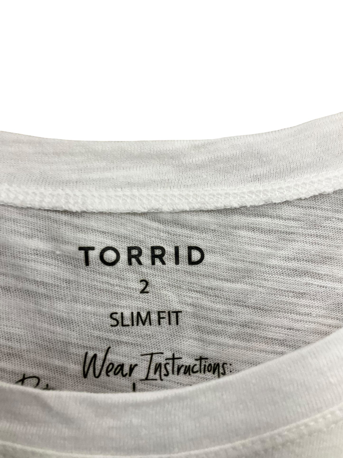 Top Short Sleeve By Torrid In White, Size: 2x