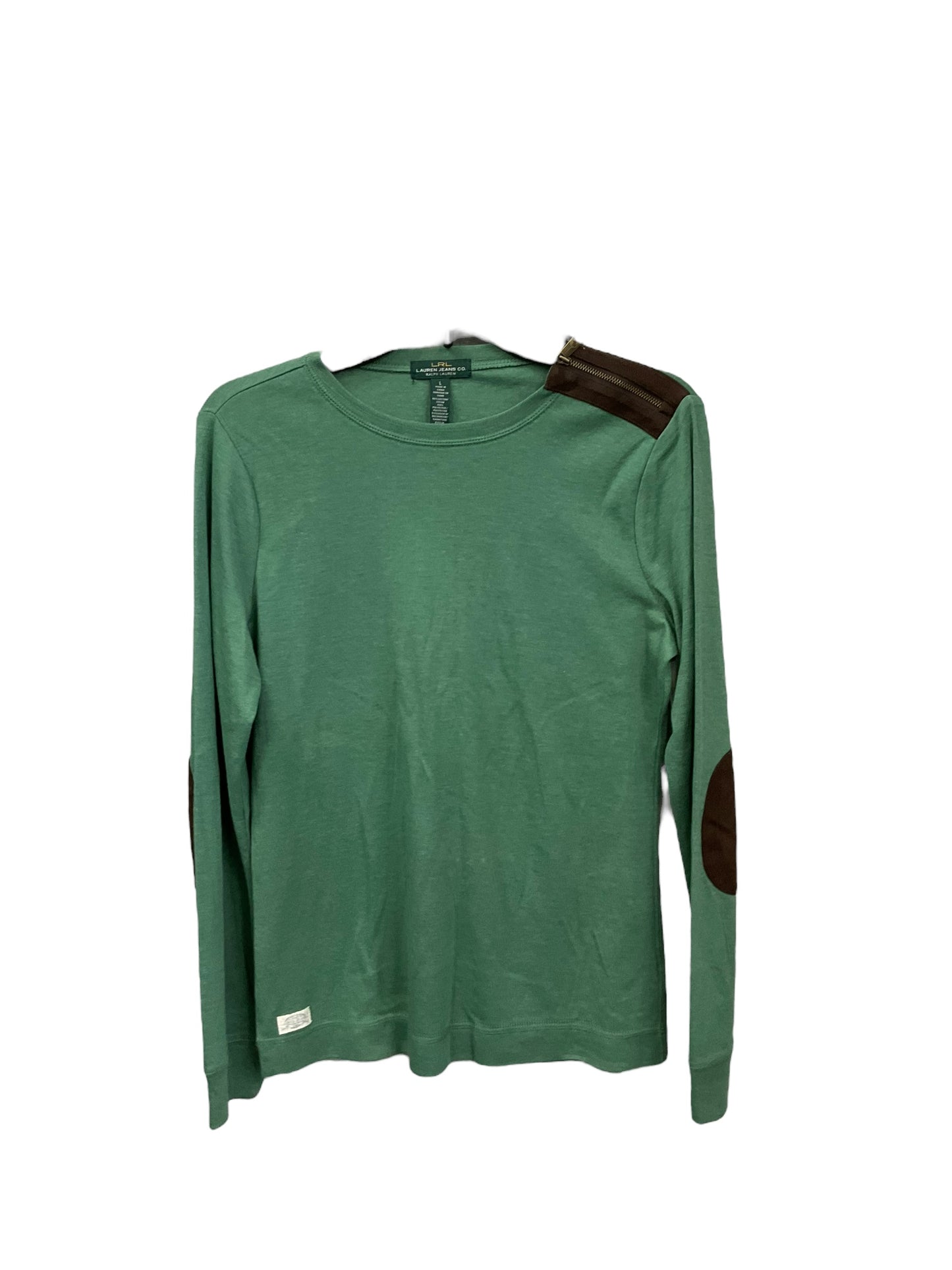 Top Long Sleeve By Lauren By Ralph Lauren In Green, Size: L