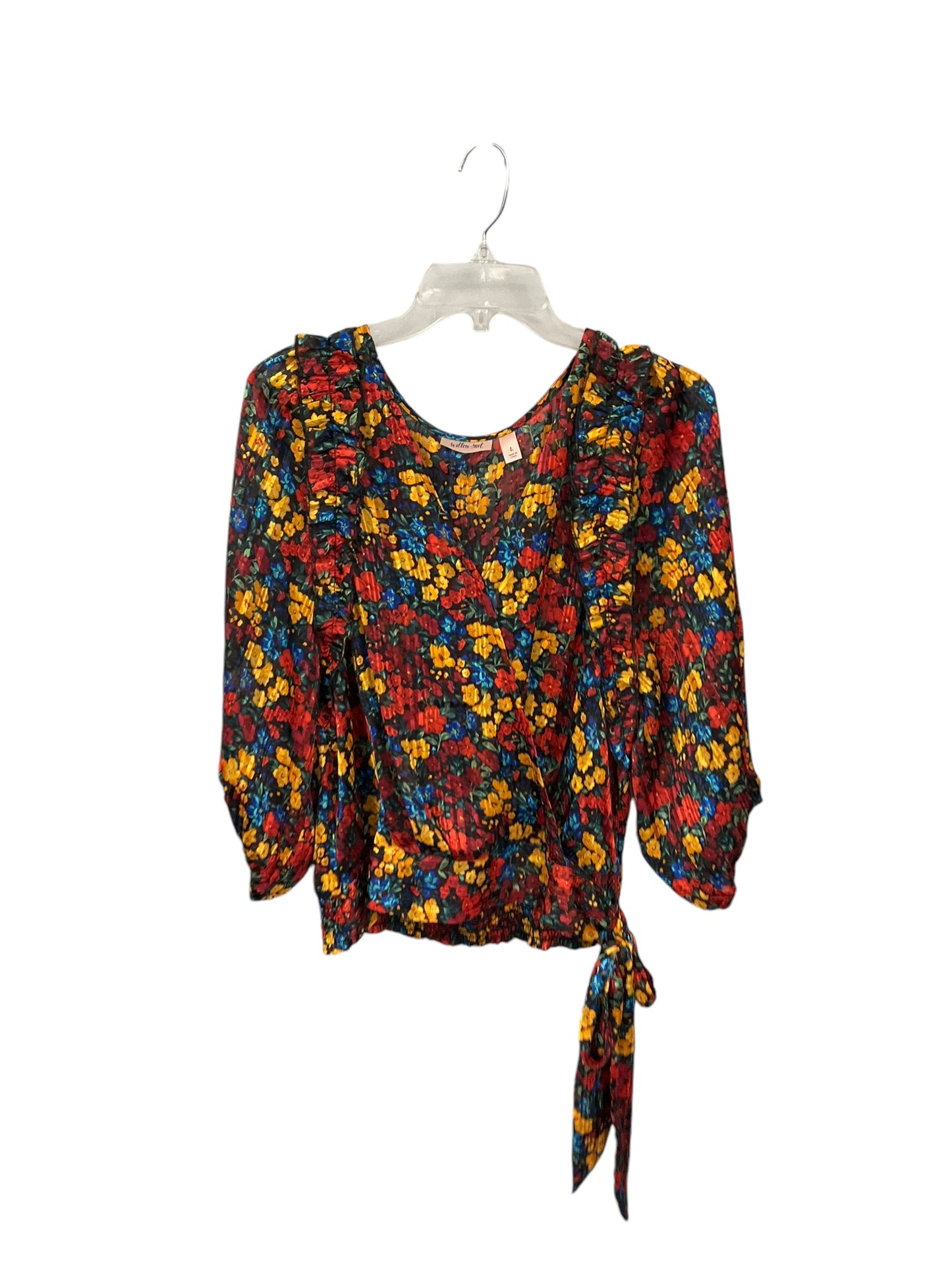 Top Long Sleeve By Clothes Mentor In Floral Print, Size: L