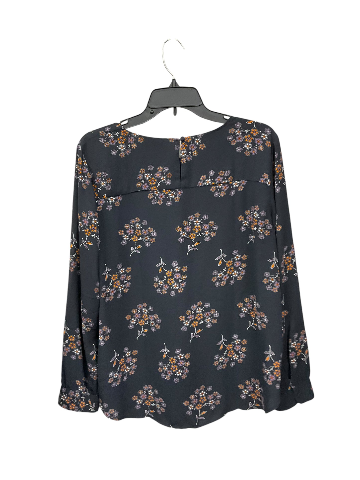 Top Long Sleeve By Loft In Floral Print, Size: L