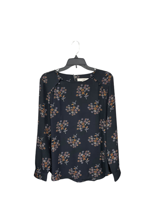 Top Long Sleeve By Loft In Floral Print, Size: L