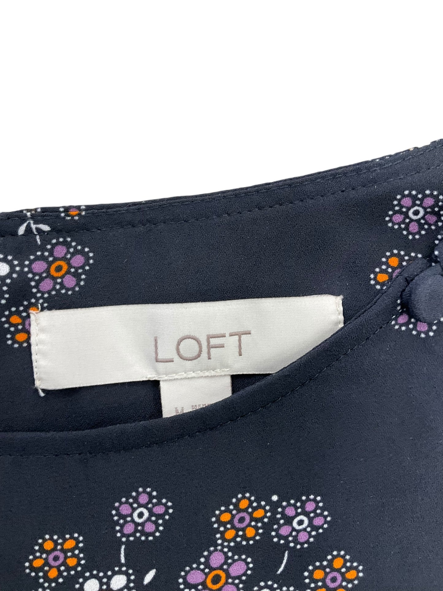 Top Long Sleeve By Loft In Floral Print, Size: L