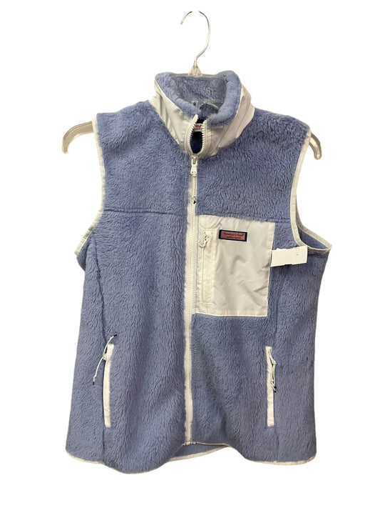 Vest Fleece By Vineyard Vines In Blue & White, Size: M