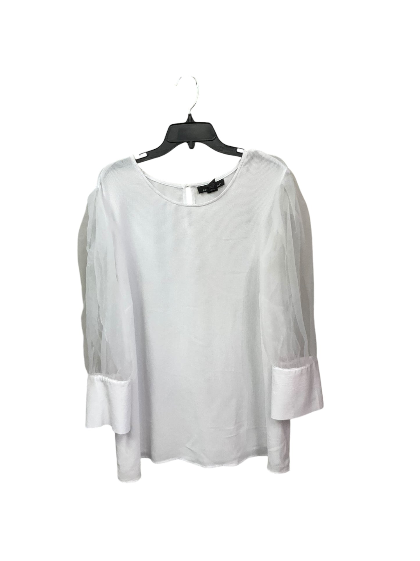 Top Long Sleeve By Ashley Stewart In White, Size: 1x