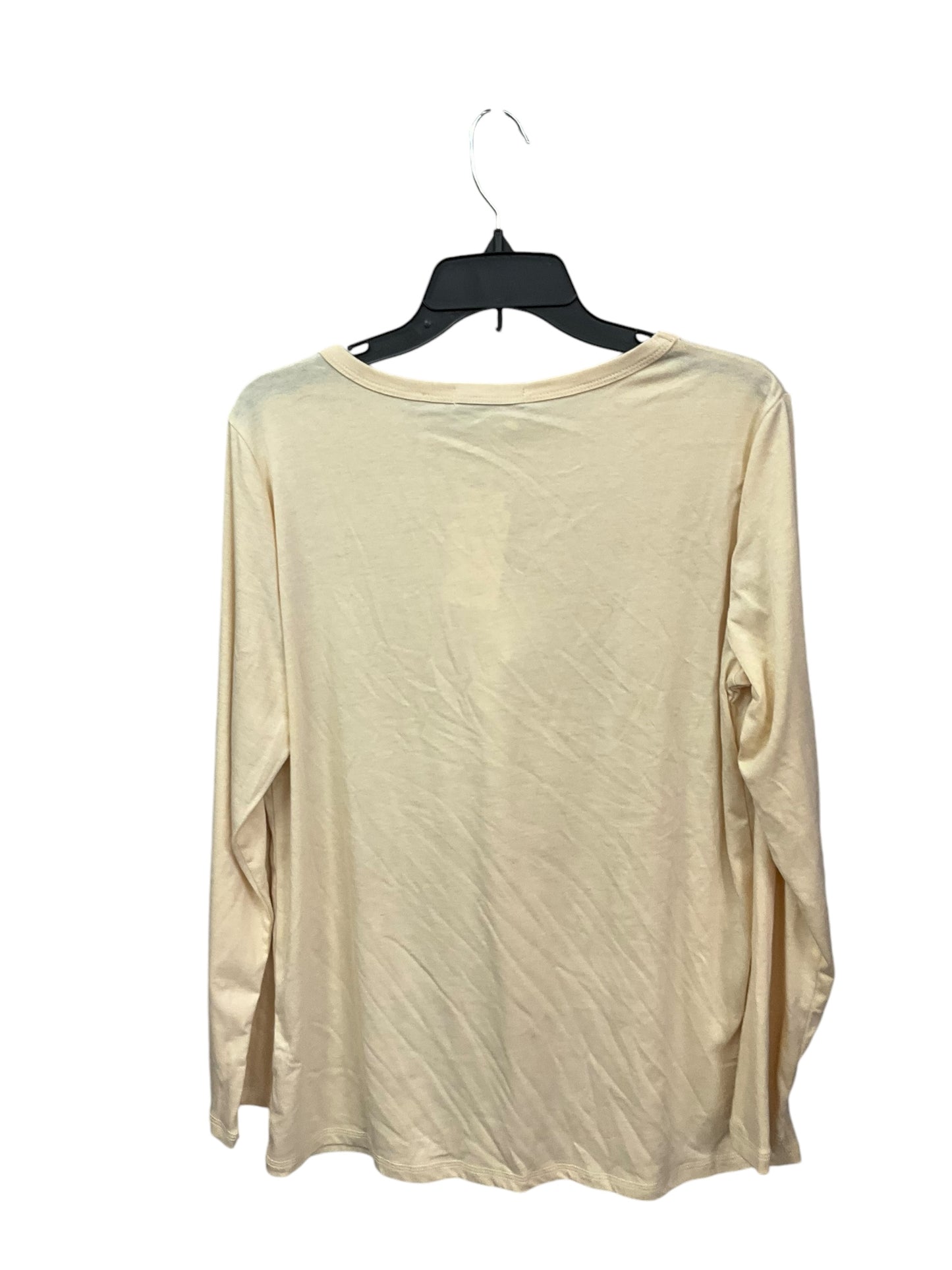 Top Long Sleeve By Clothes Mentor In Cream, Size: L