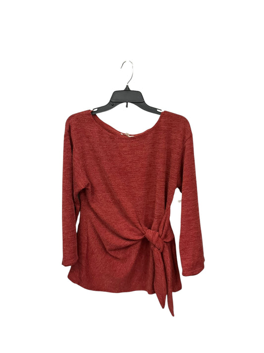 Top Long Sleeve By Max Studio In Red, Size: M