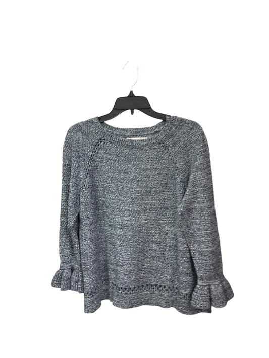 Sweater By Loft In Blue & White, Size: L