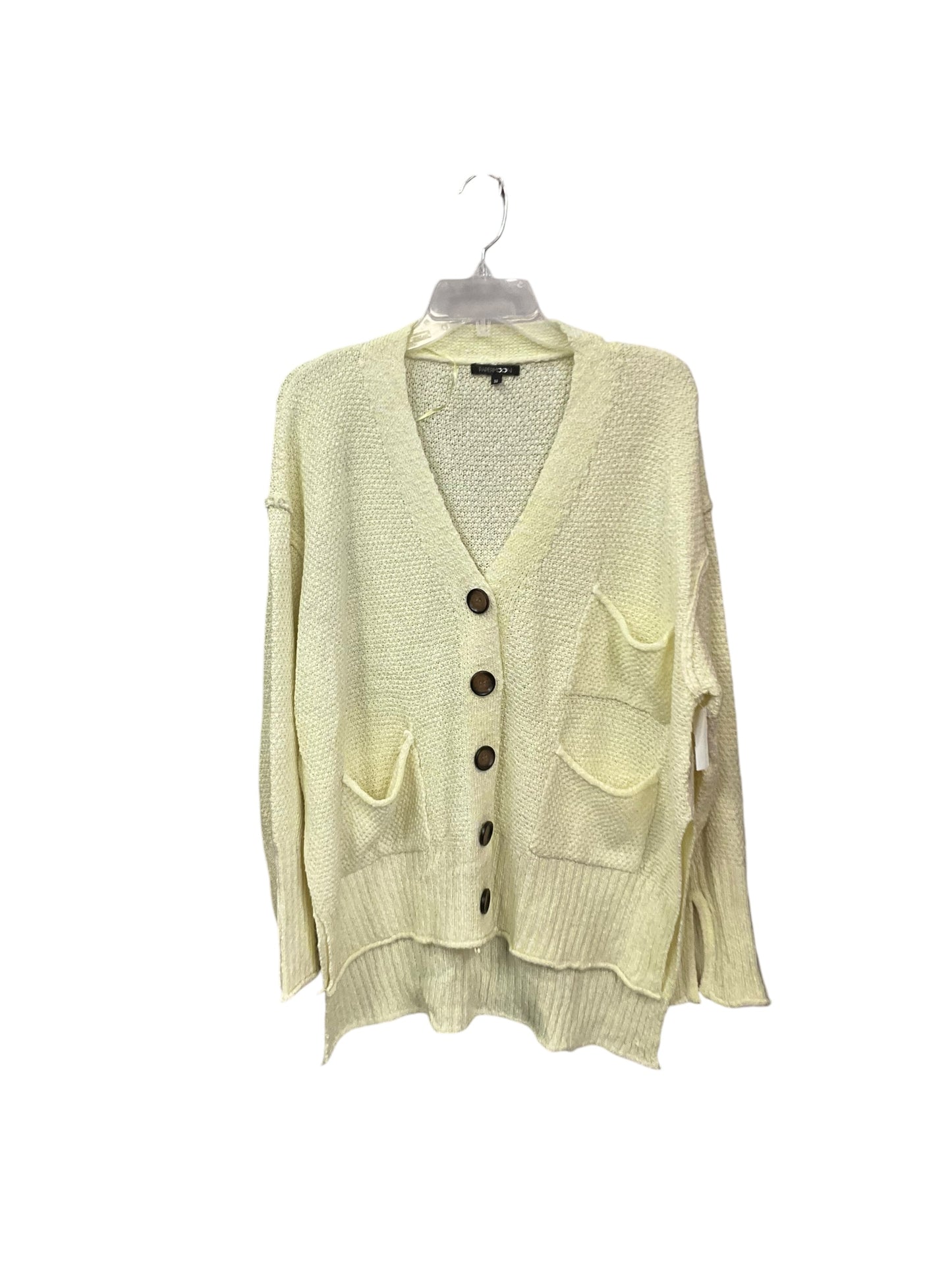 Sweater Cardigan By Papermoon In Yellow, Size: M