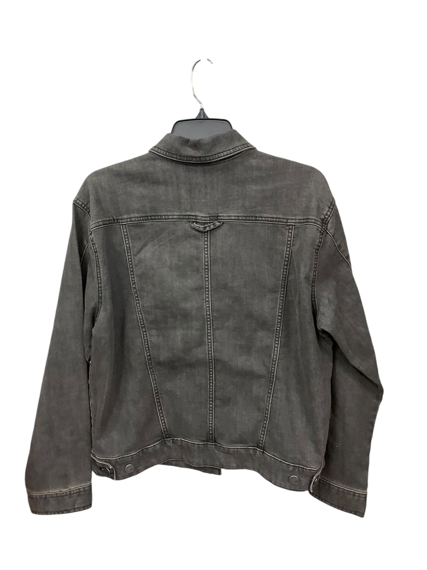 Jacket Denim By Clothes Mentor In Grey Denim, Size: L