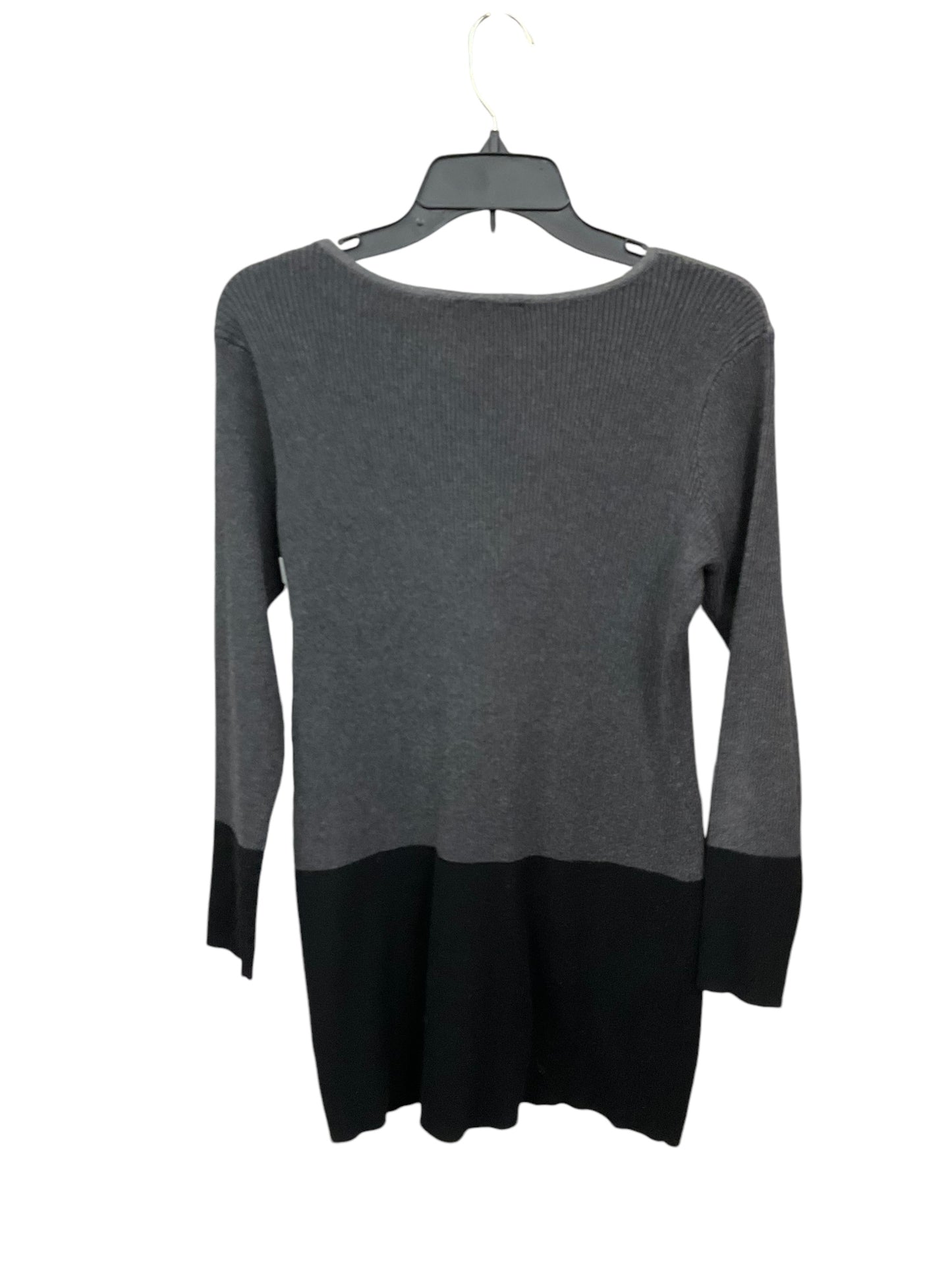 Sweater By Ab Studio In Black & Grey, Size: L