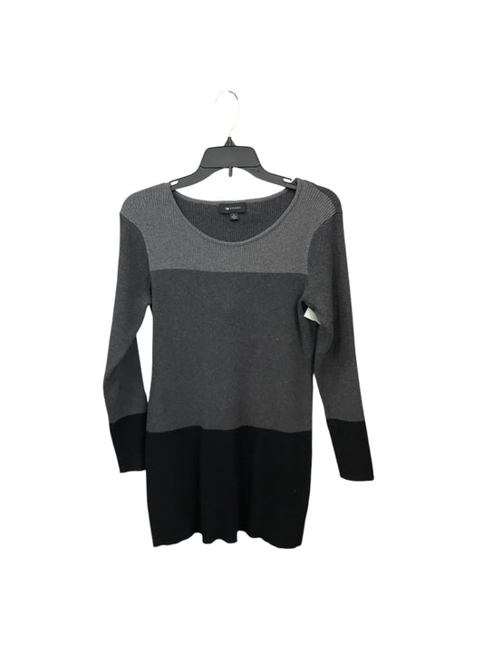 Sweater By Ab Studio In Black & Grey, Size: L