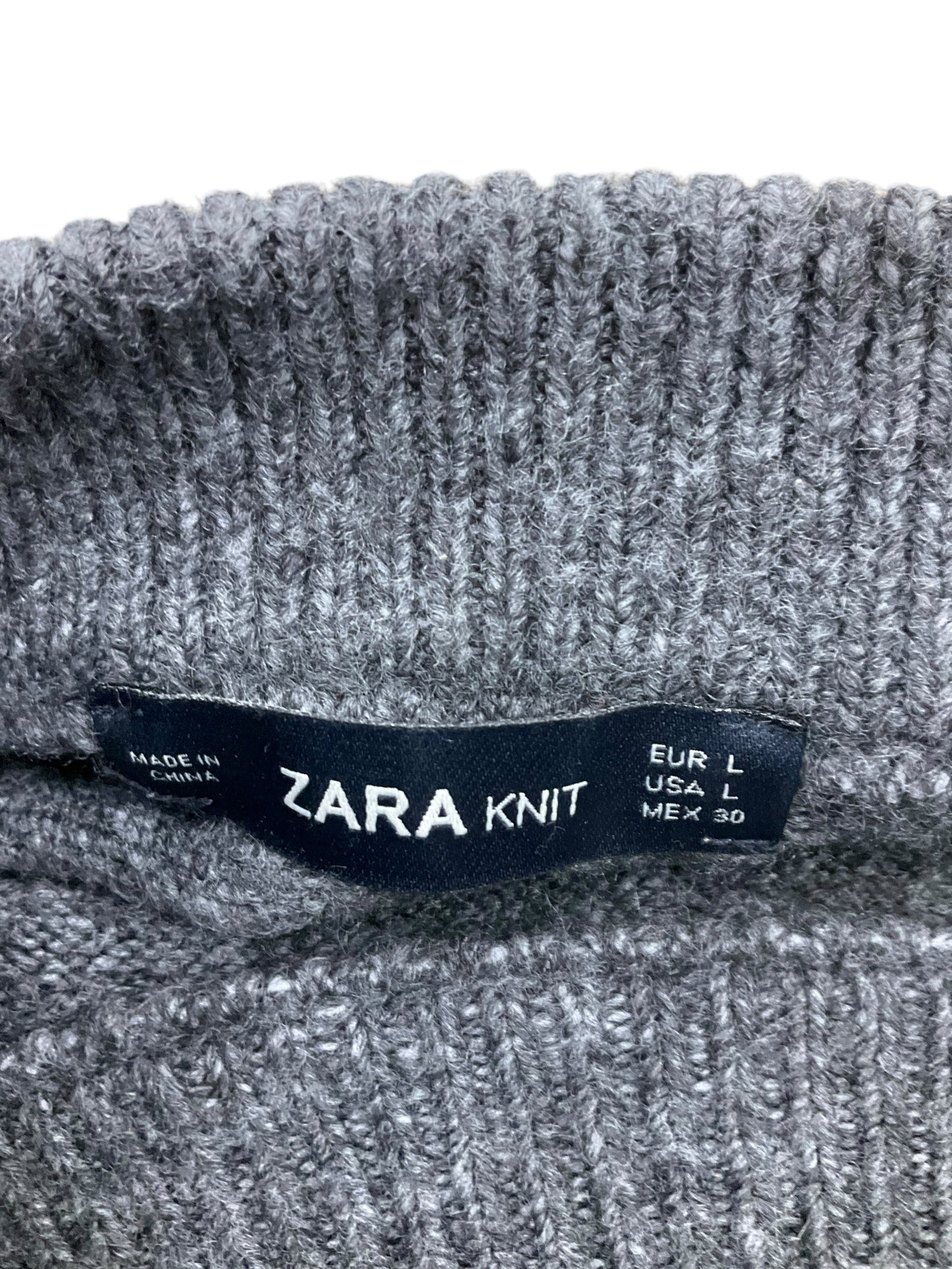 Sweater By Zara In Grey, Size: L