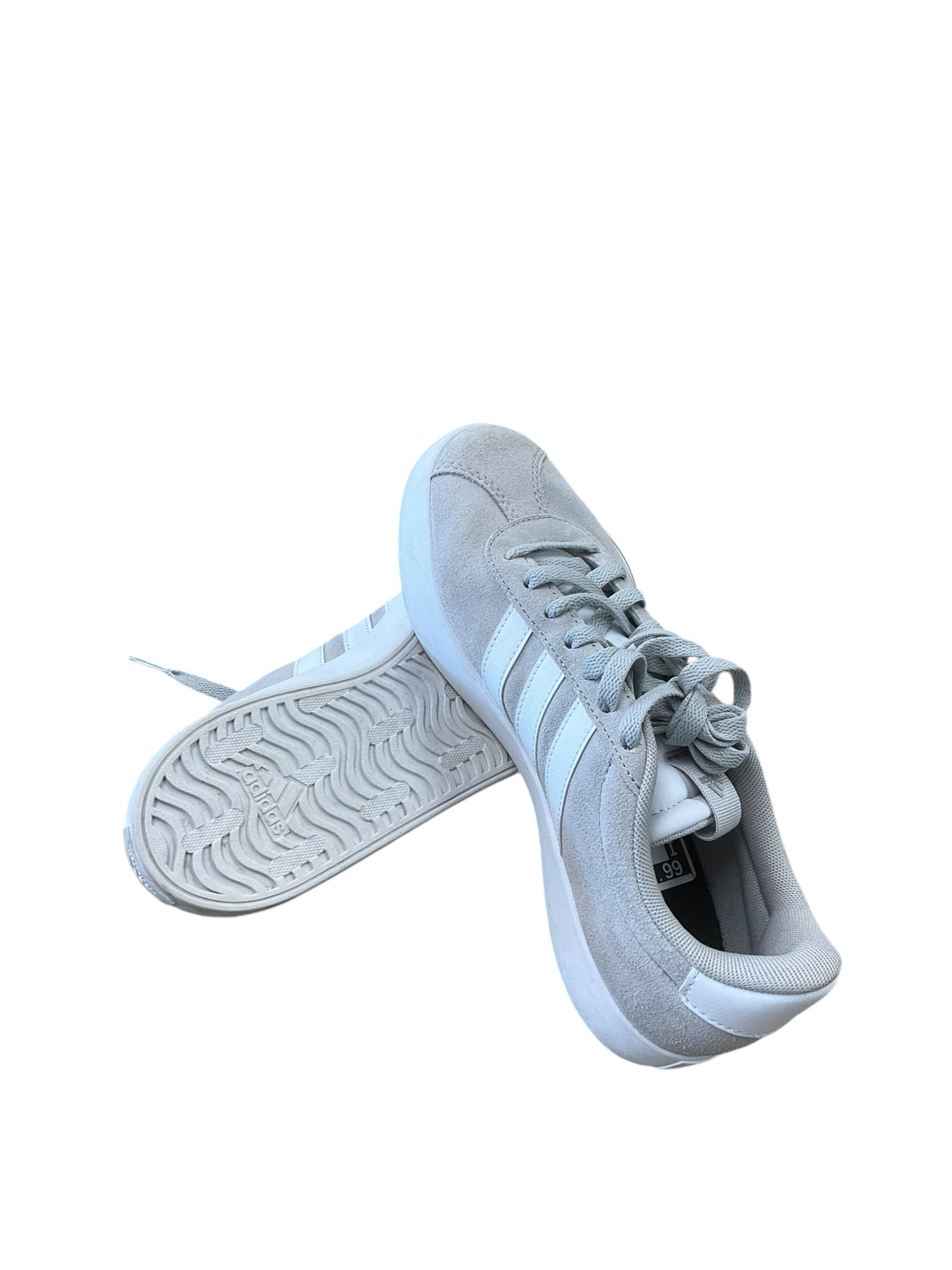 Shoes Sneakers By Adidas In Grey & White, Size: 7