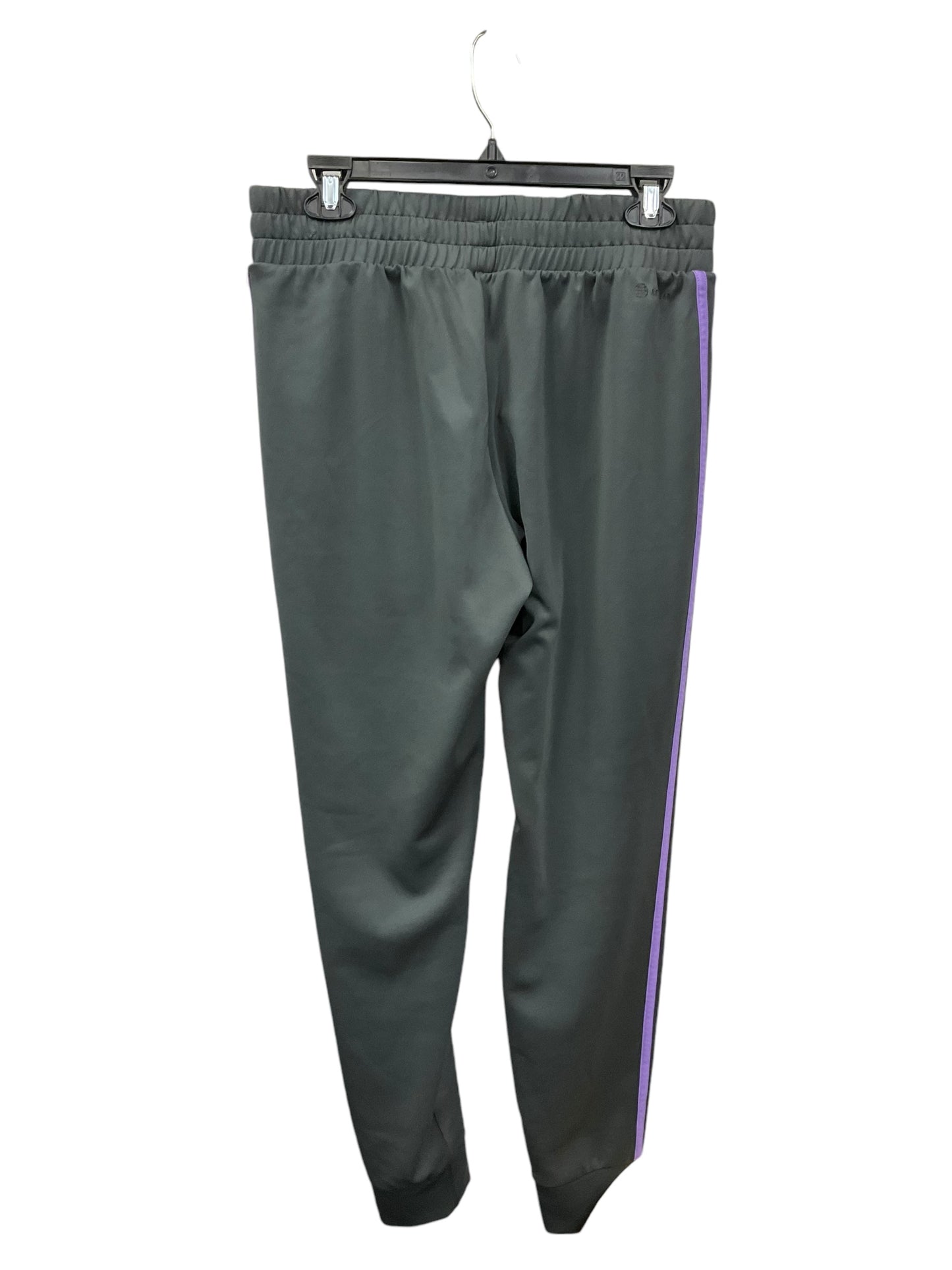 Athletic Pants By Adidas In Grey & Purple, Size: M