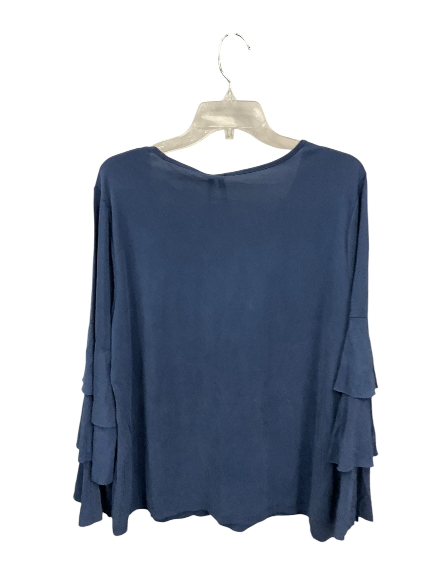 Blouse Long Sleeve By Clothes Mentor In Blue, Size: 1x