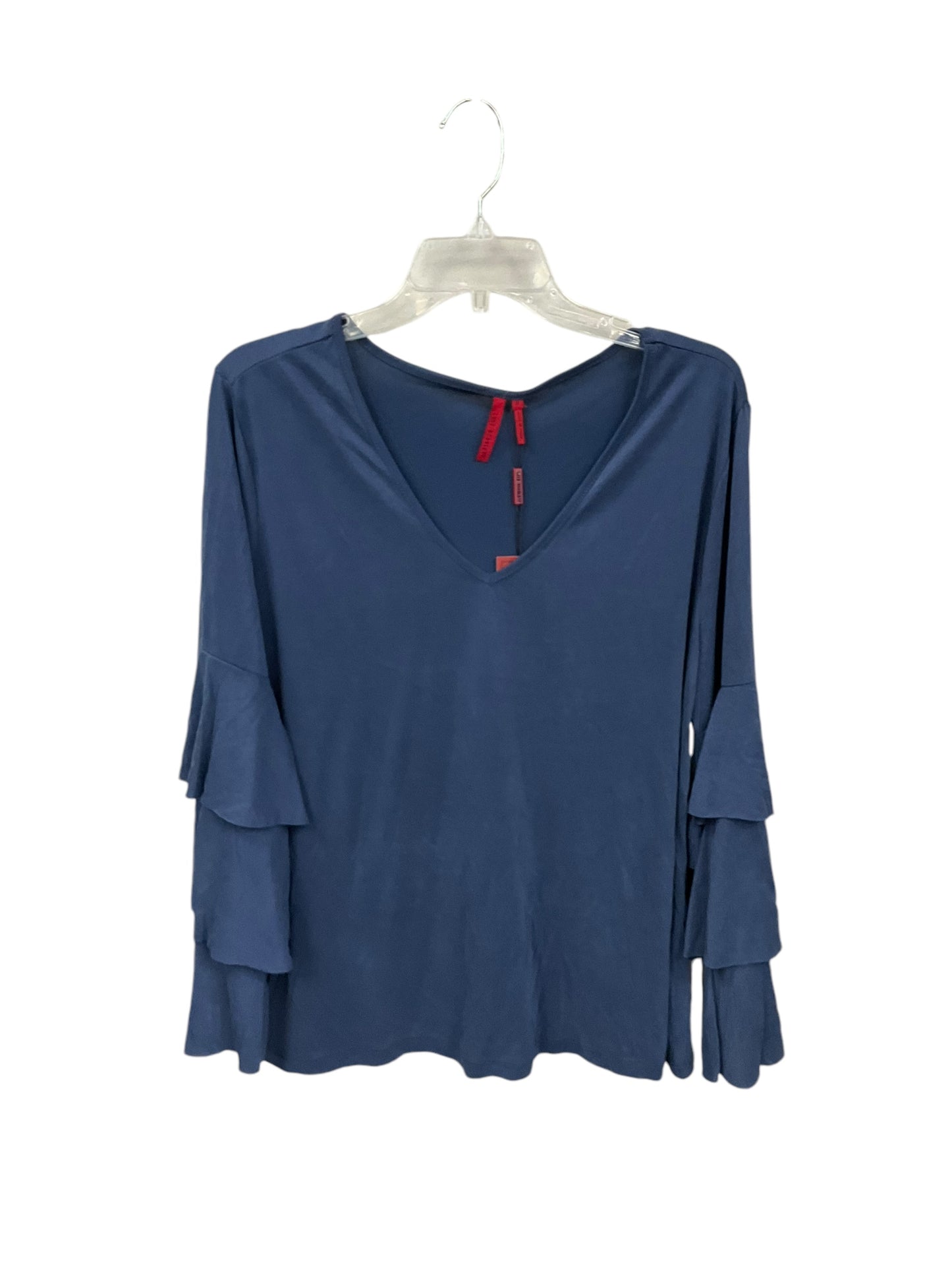 Blouse Long Sleeve By Clothes Mentor In Blue, Size: 1x