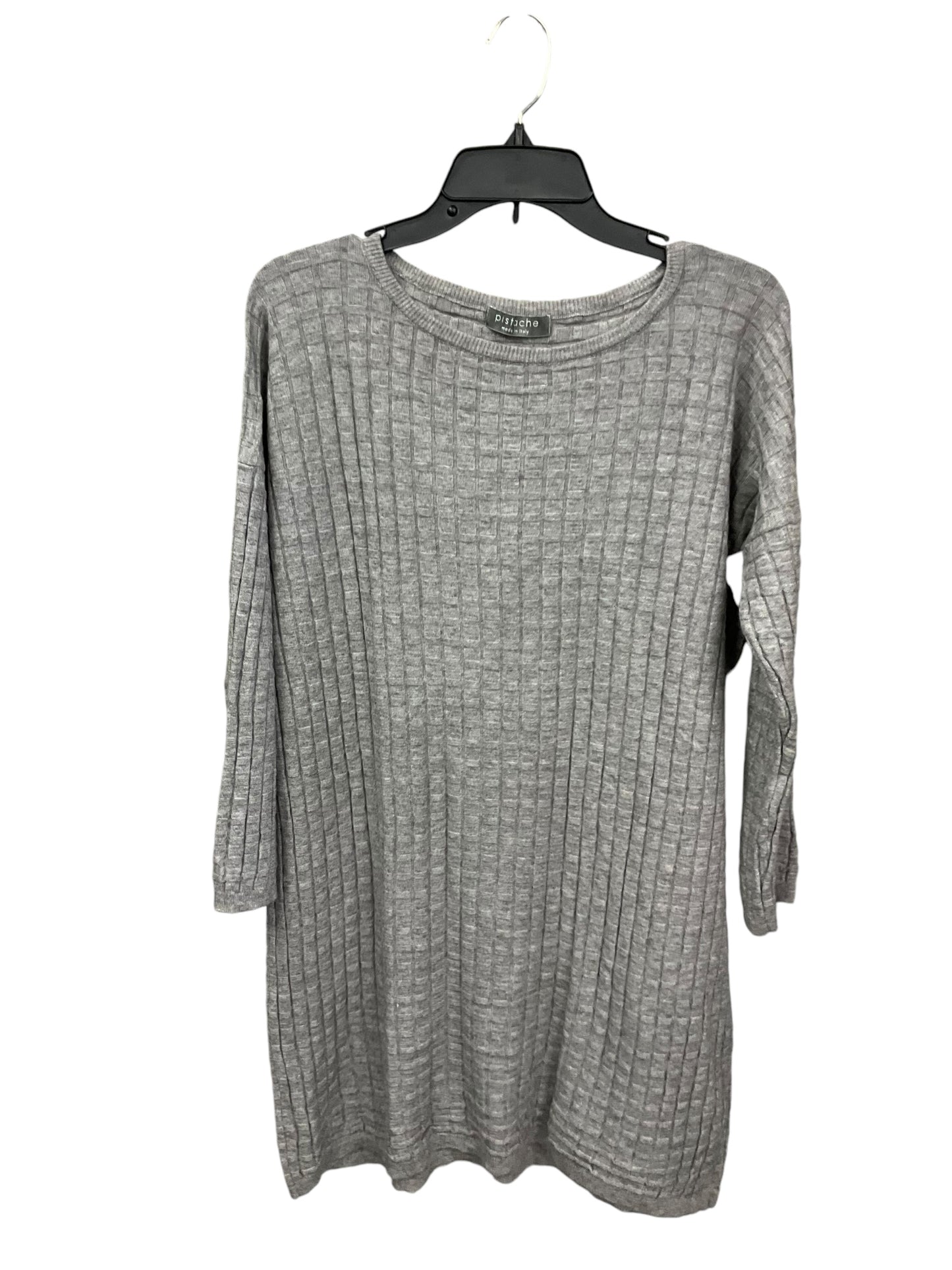 Tunic 3/4 Sleeve By Clothes Mentor In Grey, Size: L