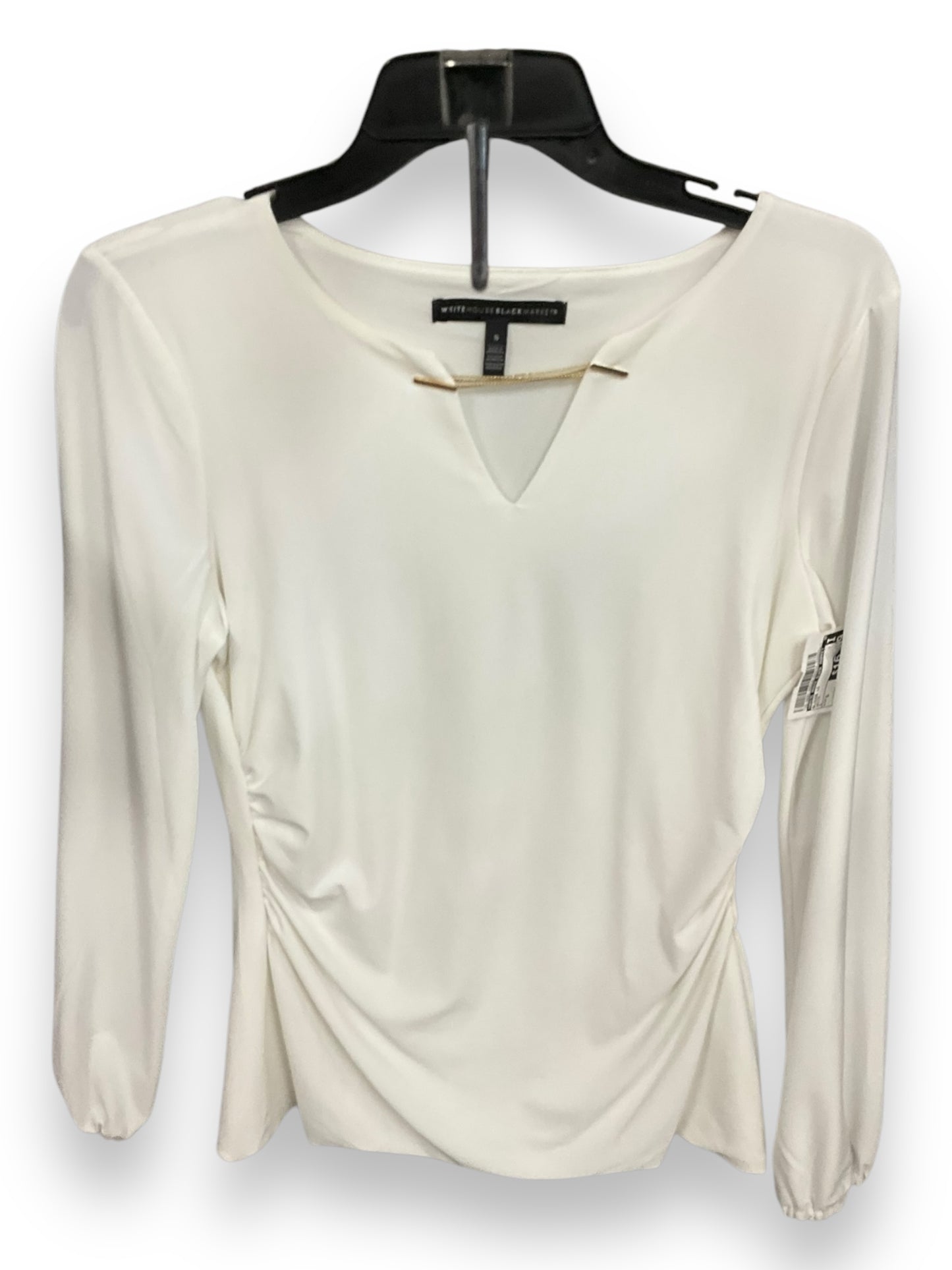 Blouse Long Sleeve By White House Black Market In White, Size: S