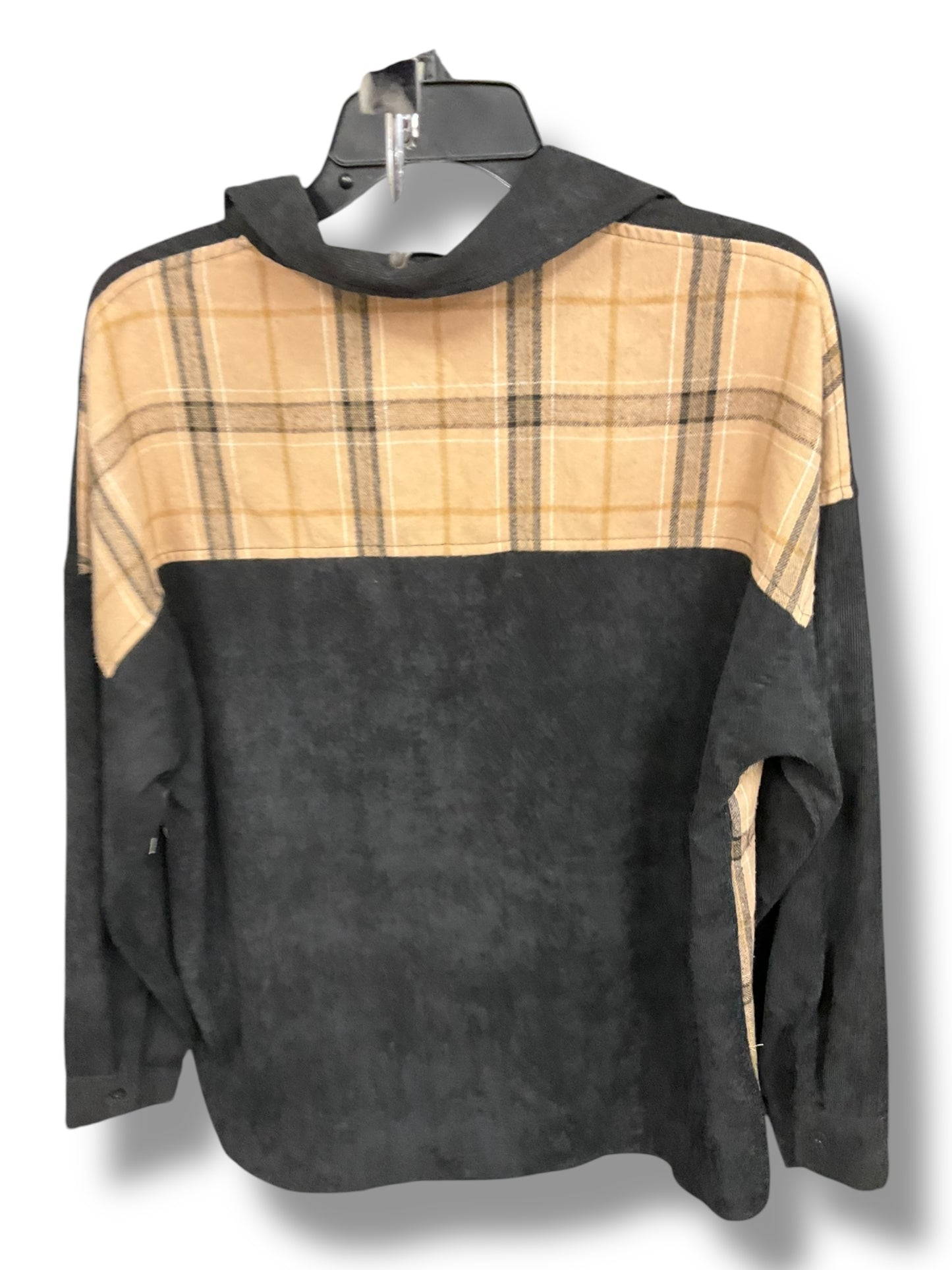 Top Long Sleeve By Express In Black & Tan, Size: S