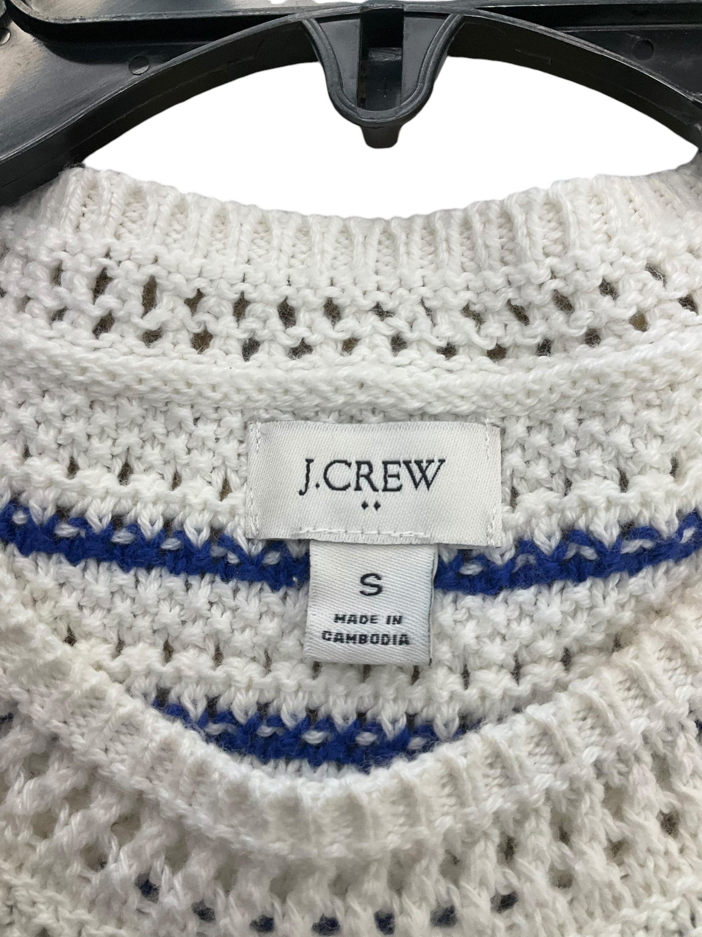 Vest Sweater By J. Crew In Blue & White, Size: S