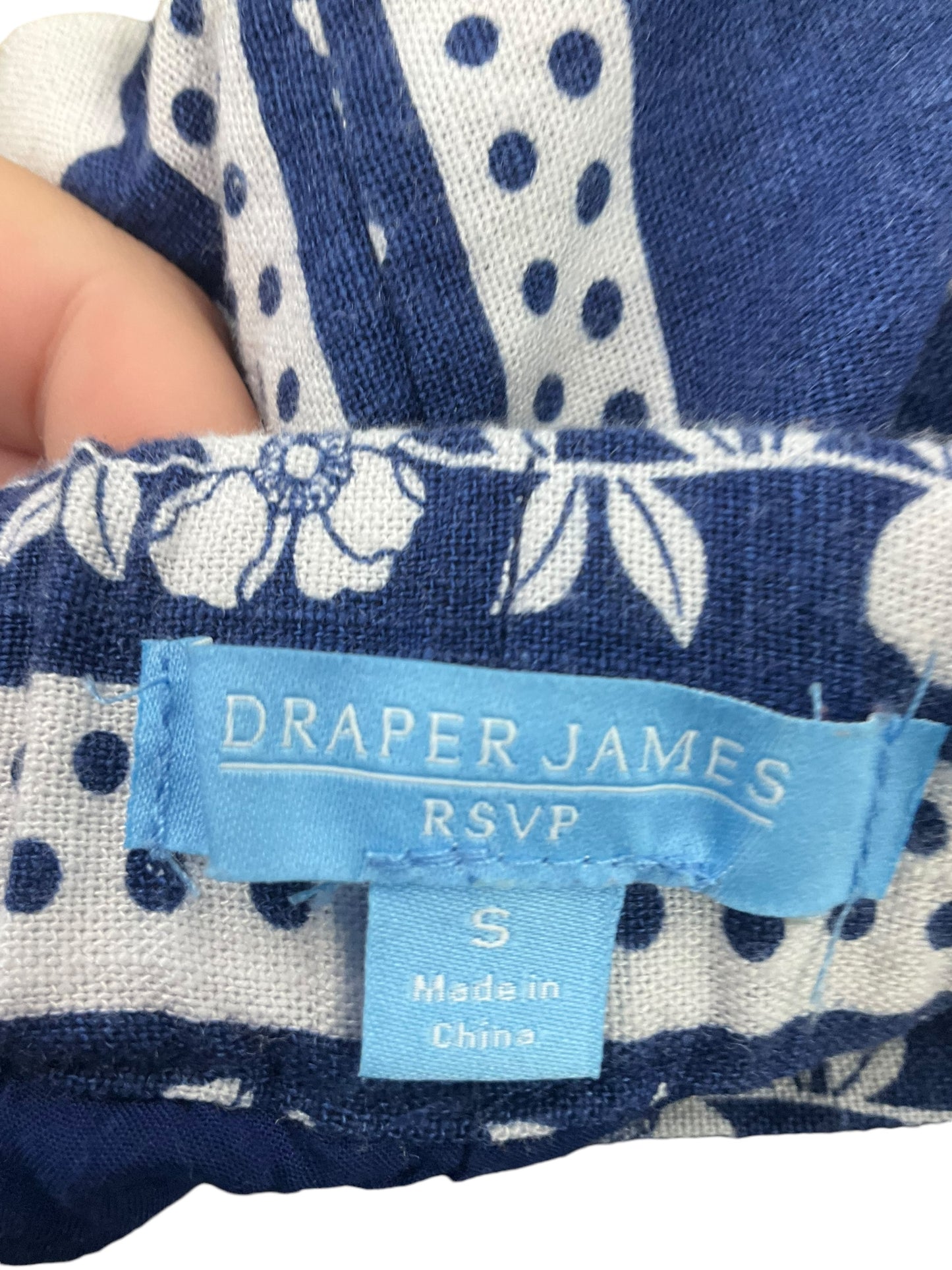 Pants Wide Leg By Draper James In Blue & White, Size: S