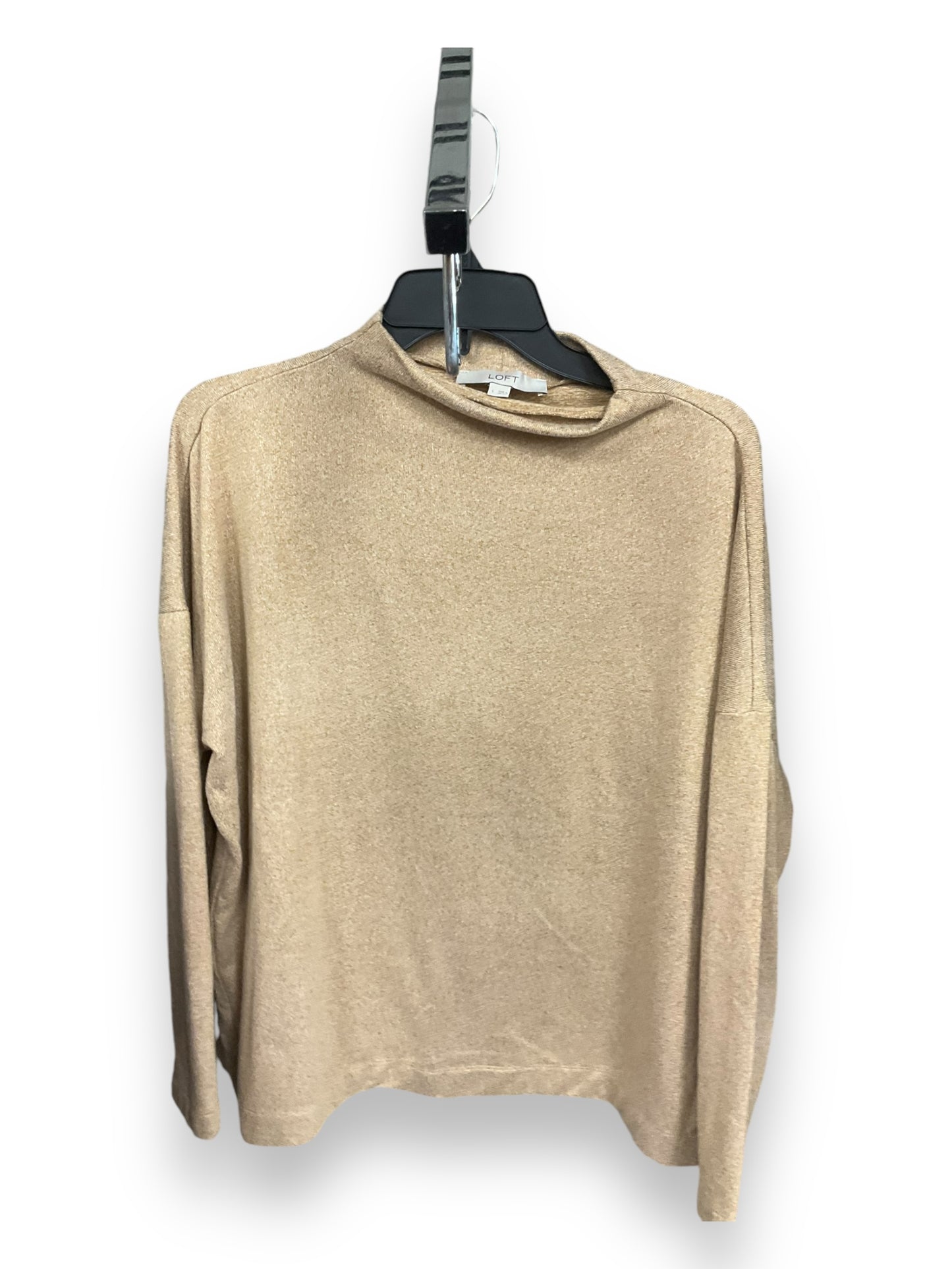 Top Long Sleeve By Loft In Brown, Size: L