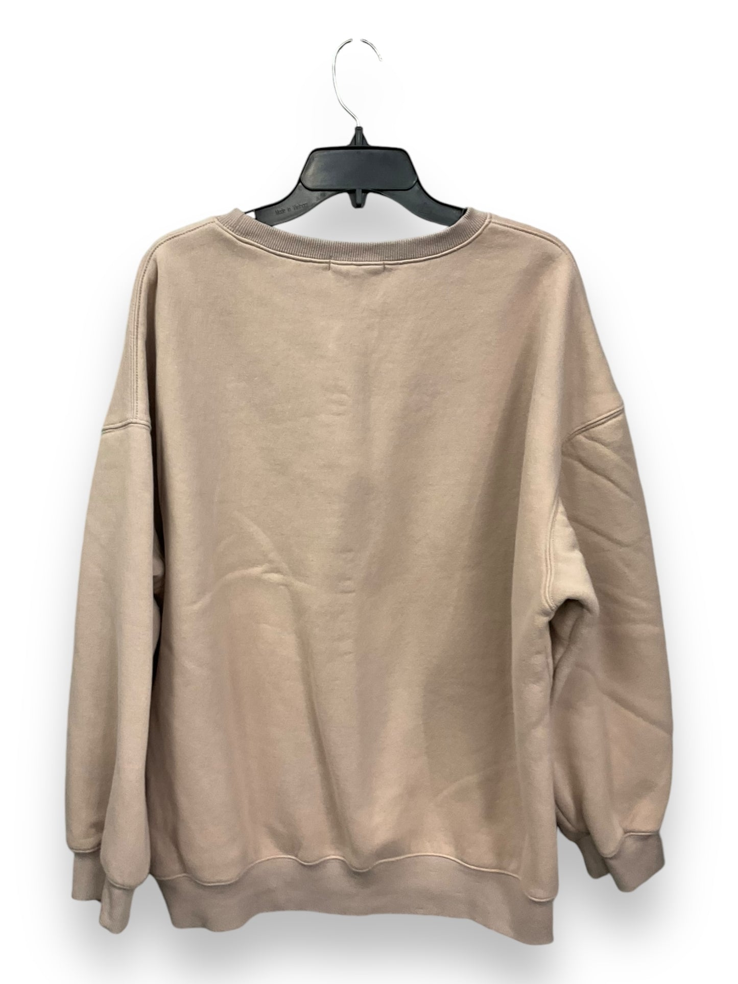 Sweatshirt Crewneck By Clothes Mentor In Tan, Size: Xl