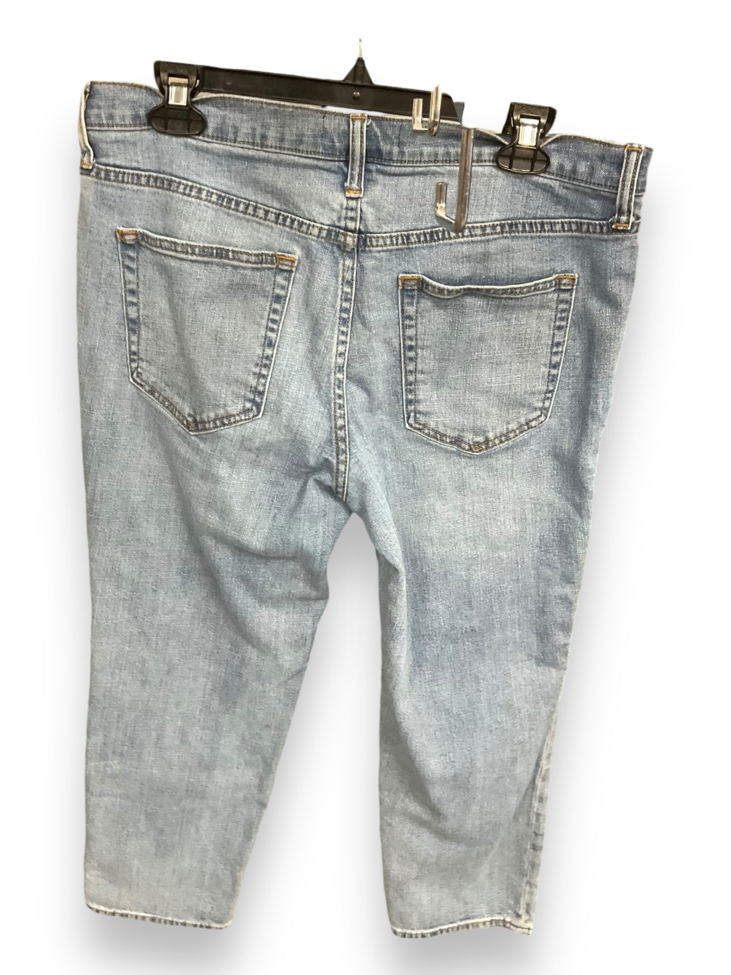 Jeans Cropped By Gap In Blue Denim, Size: 12