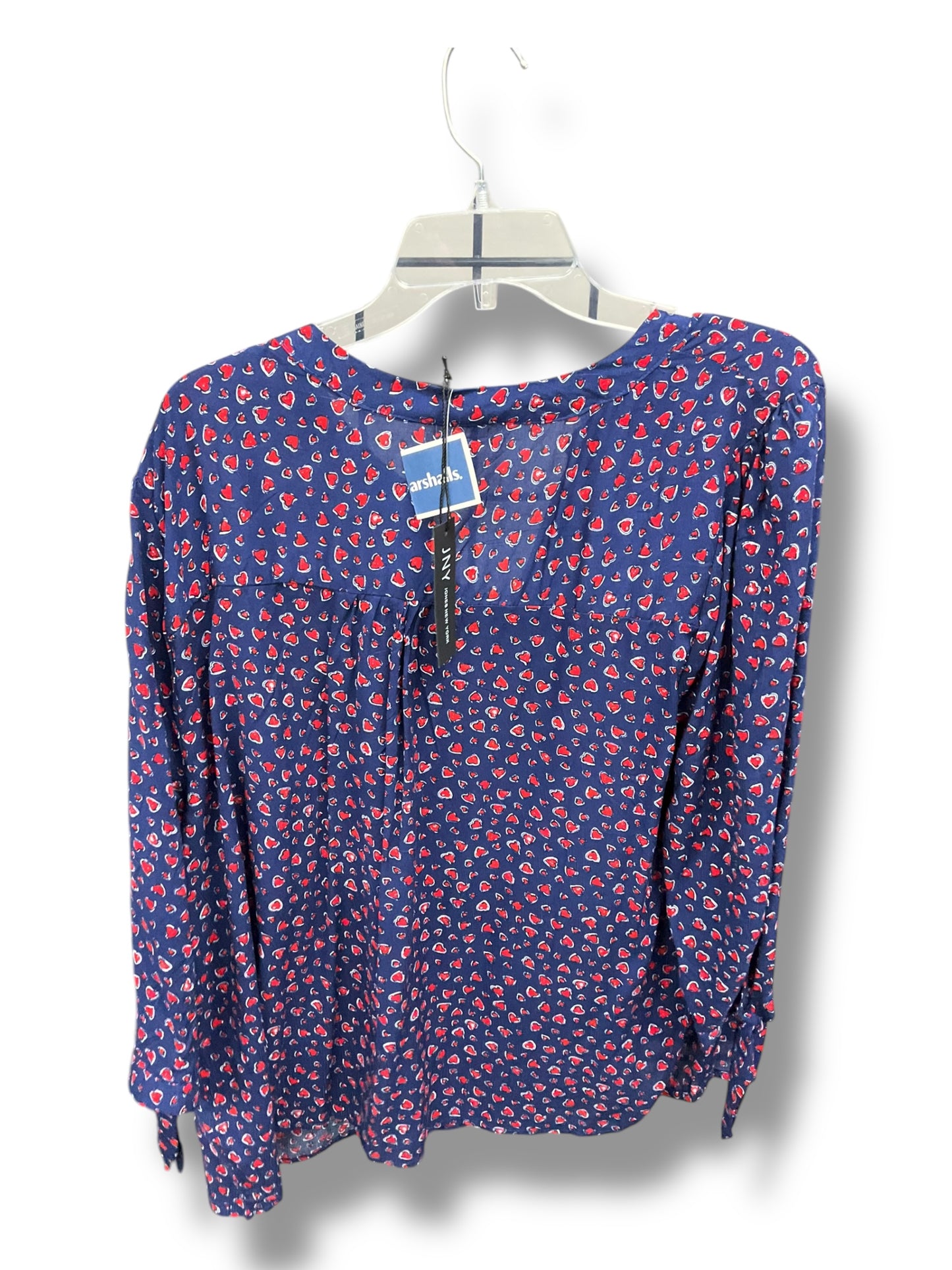 Top 3/4 Sleeve By Jones New York In Blue & Red, Size: 2x