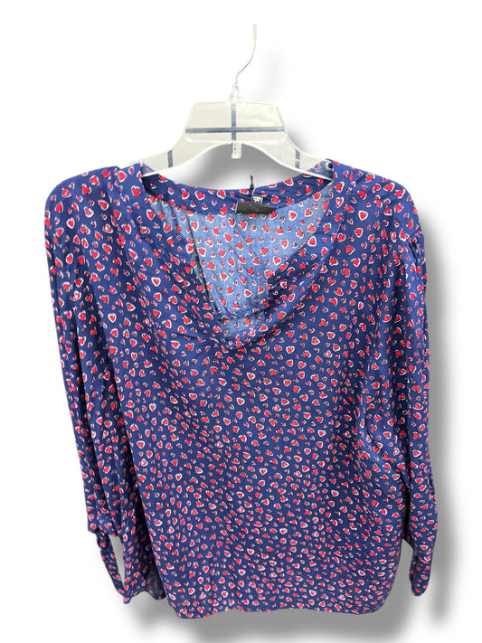 Top 3/4 Sleeve By Jones New York In Blue & Red, Size: 2x