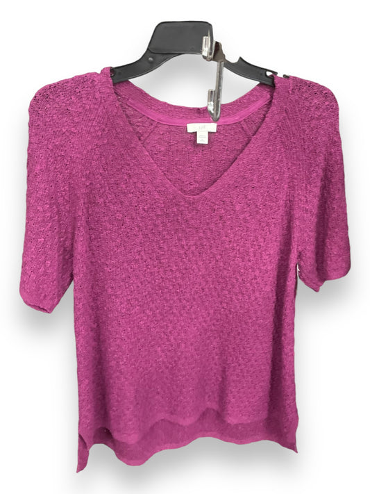 Sweater Short Sleeve By J Brand In Purple, Size: L