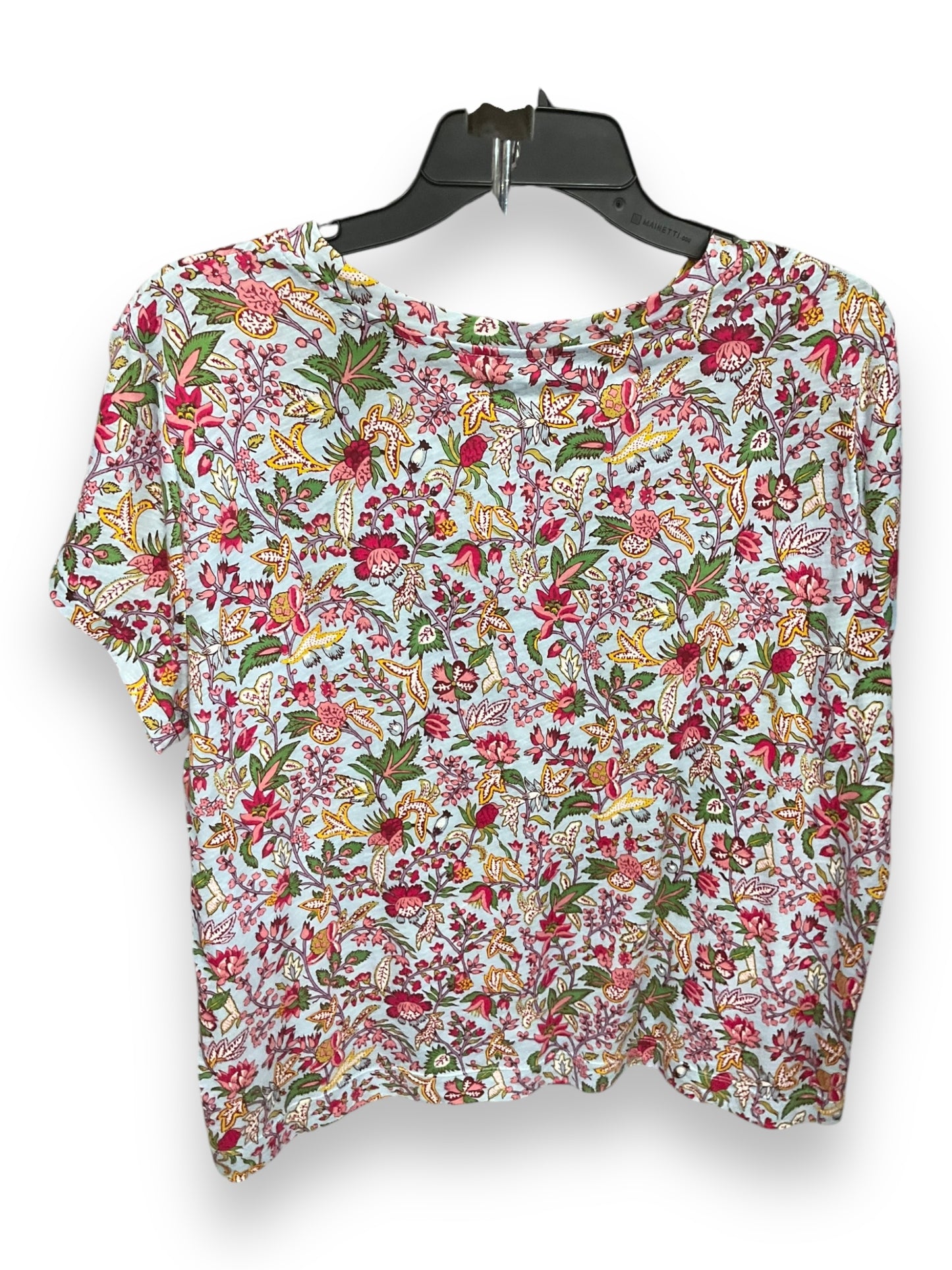 Top Short Sleeve By Loft In Floral Print, Size: Xl