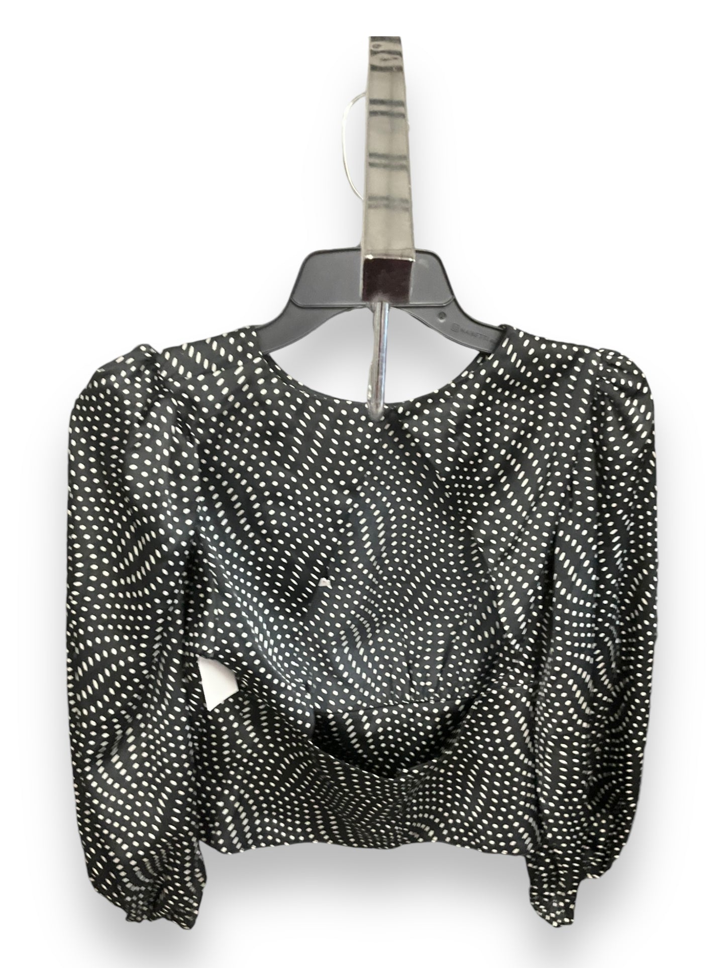 Blouse Long Sleeve By Express In Polkadot Pattern, Size: Xs