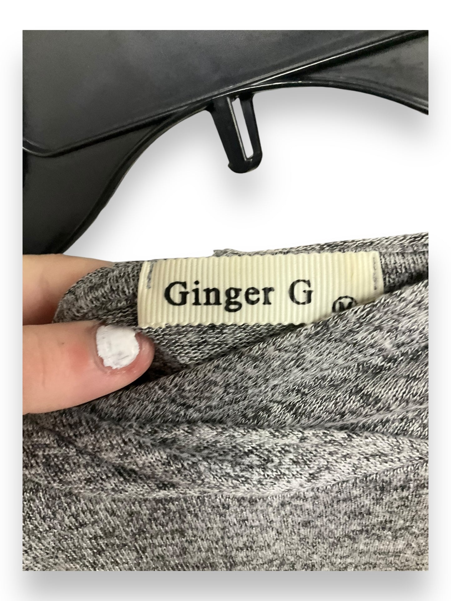 Top Long Sleeve By Ginger G In Grey, Size: M