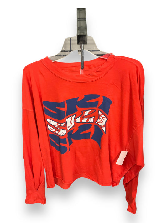 Top Long Sleeve By Urban Outfitters In Blue & Orange, Size: M