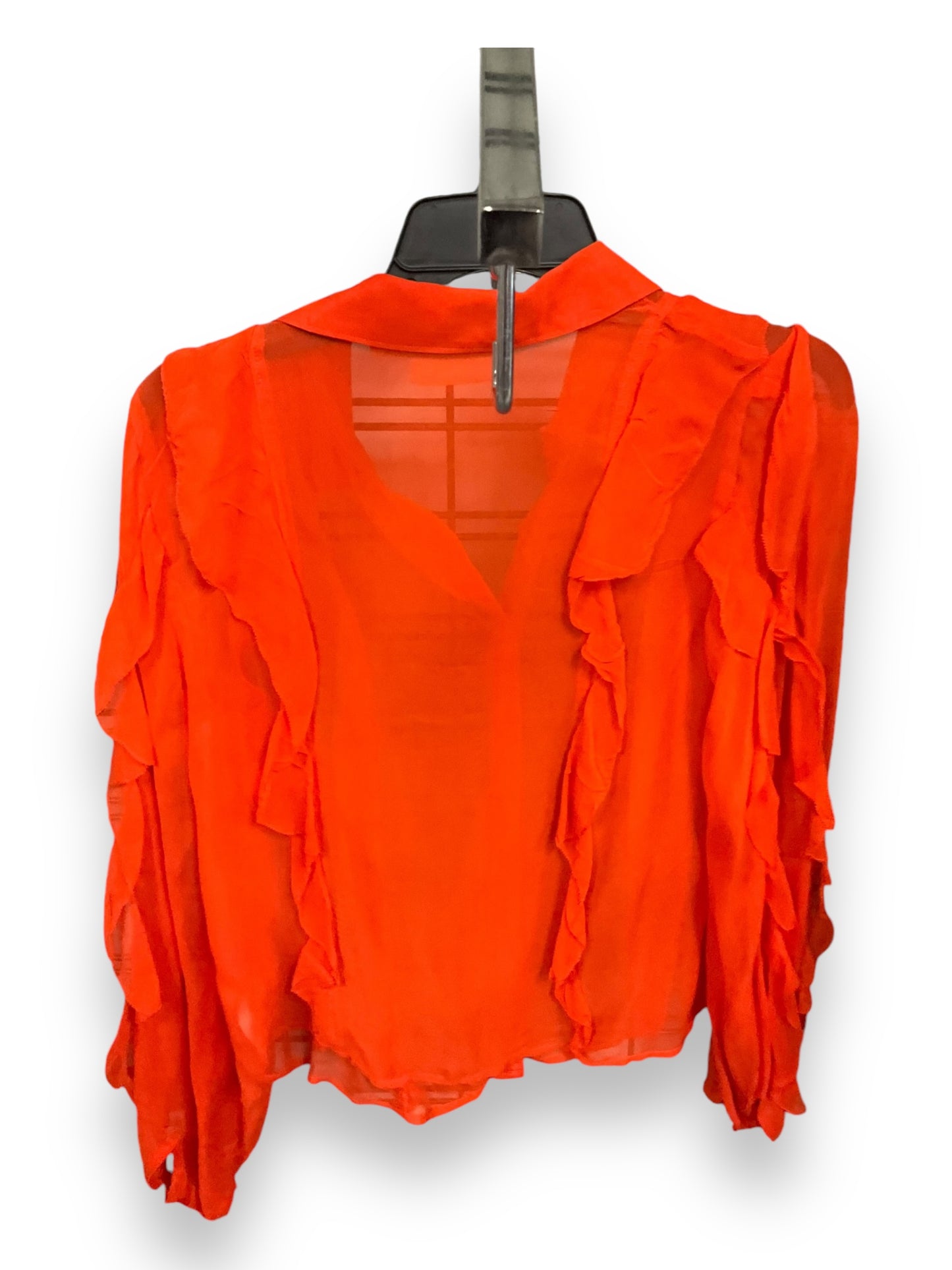 Blouse Long Sleeve By Maeve In Orange, Size: S