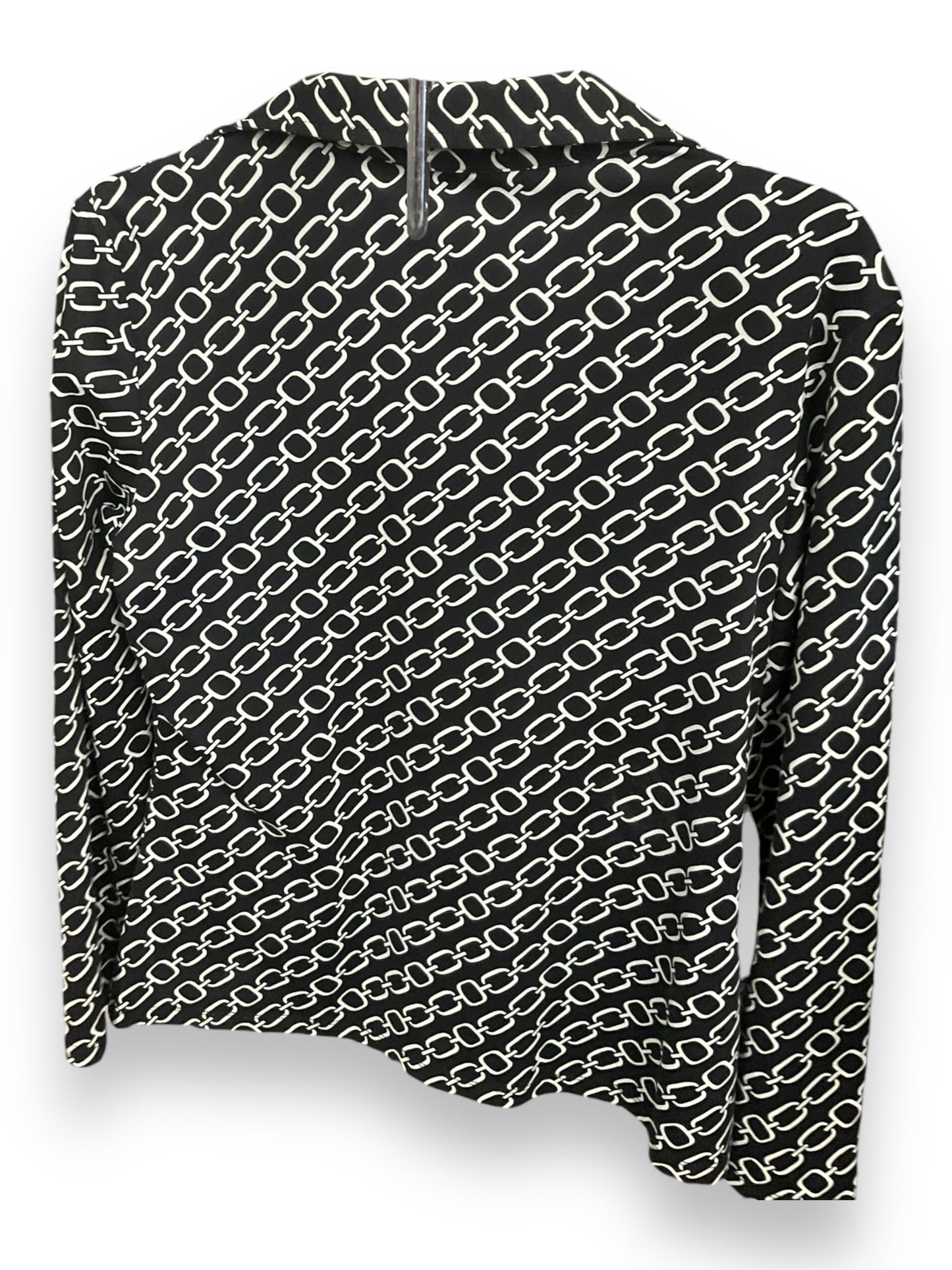 Top Long Sleeve By J Mclaughlin In Black & White, Size: M